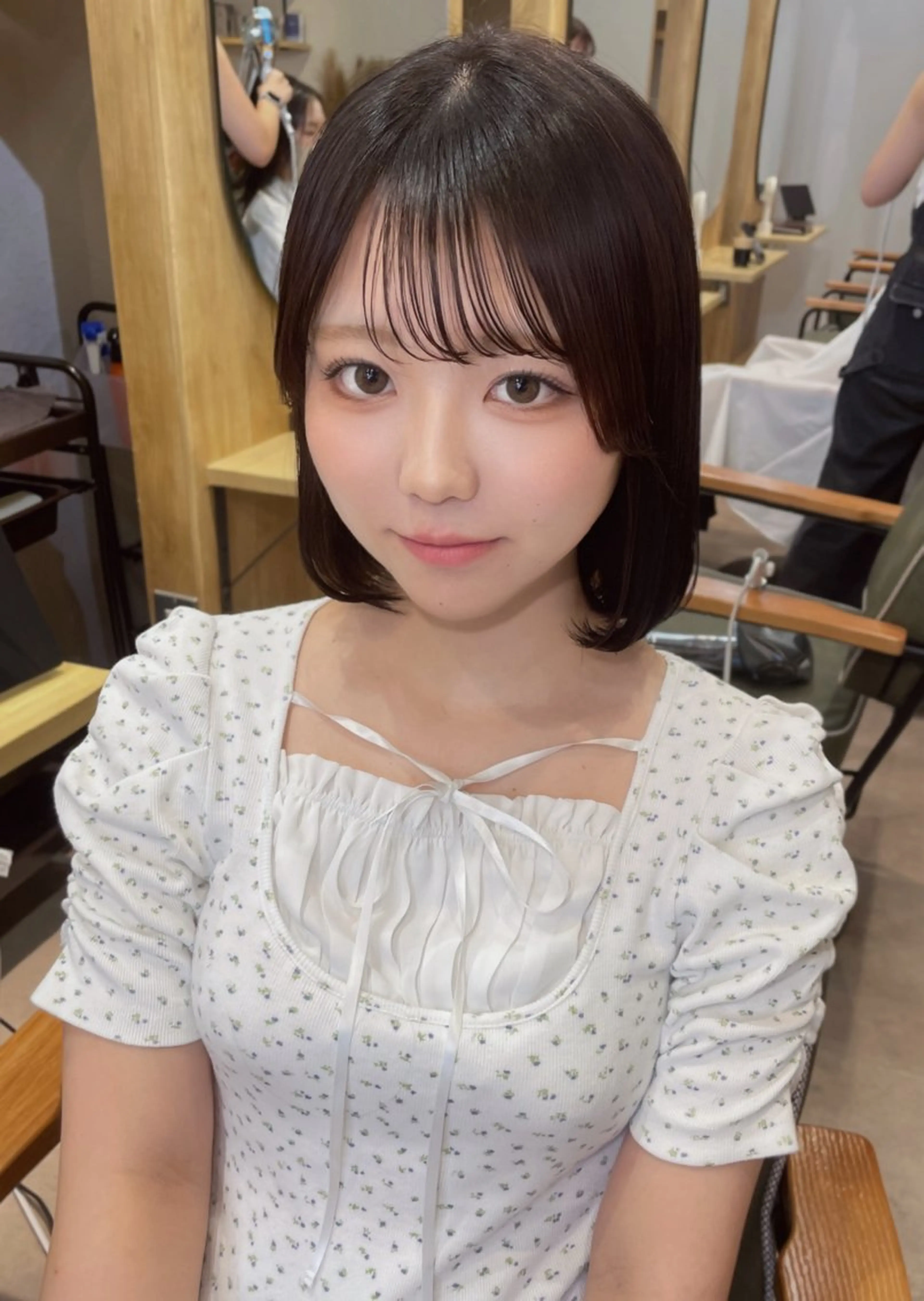 ショート カット ヘアカラー トリートメント ボブ/ショート/ 透明感カラー/まりなのヘアスタイル