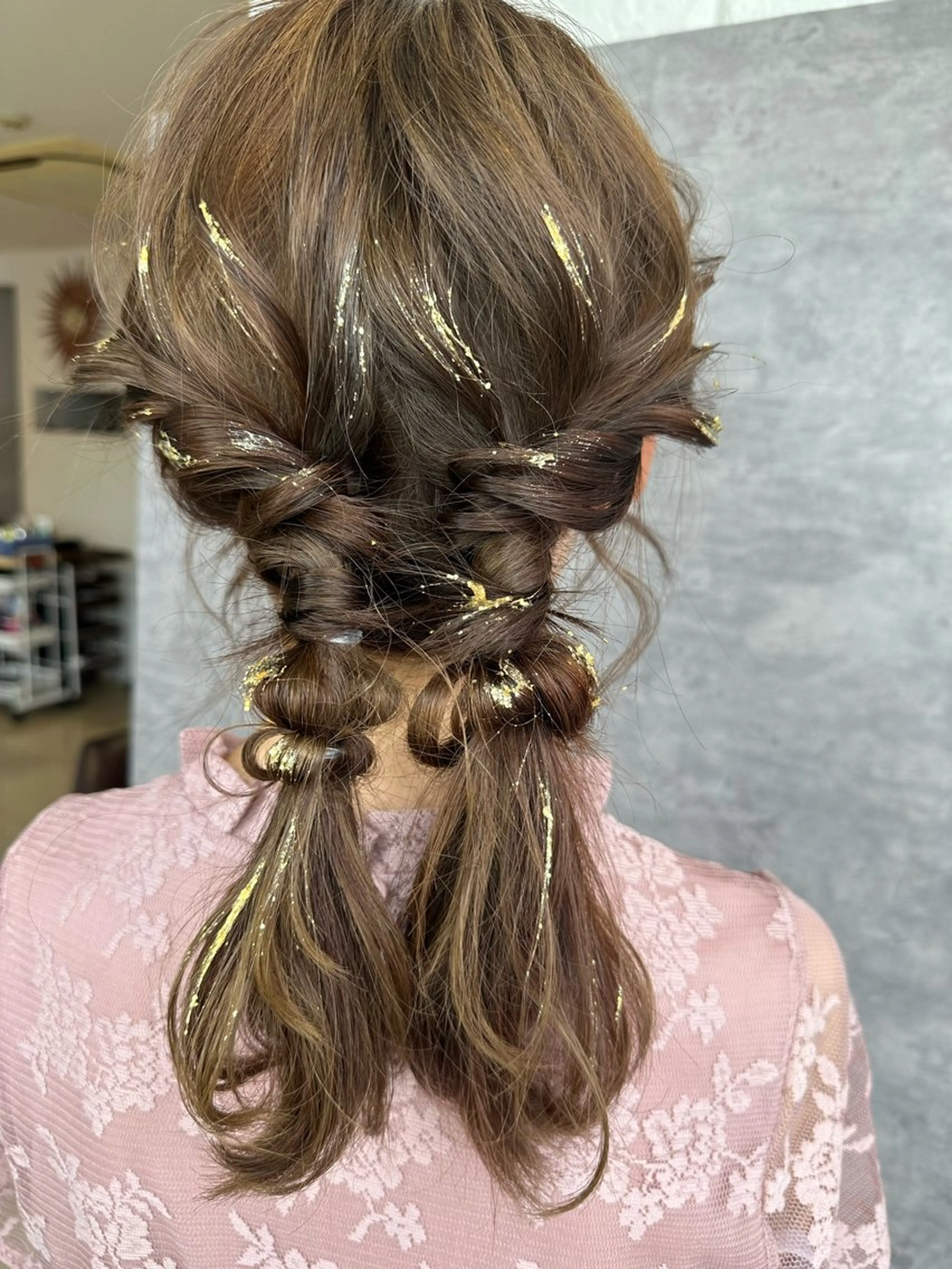 ミディアム ヘアアレンジ ヘアセット ひな ALBA🐰三鷹のヘアスタイル