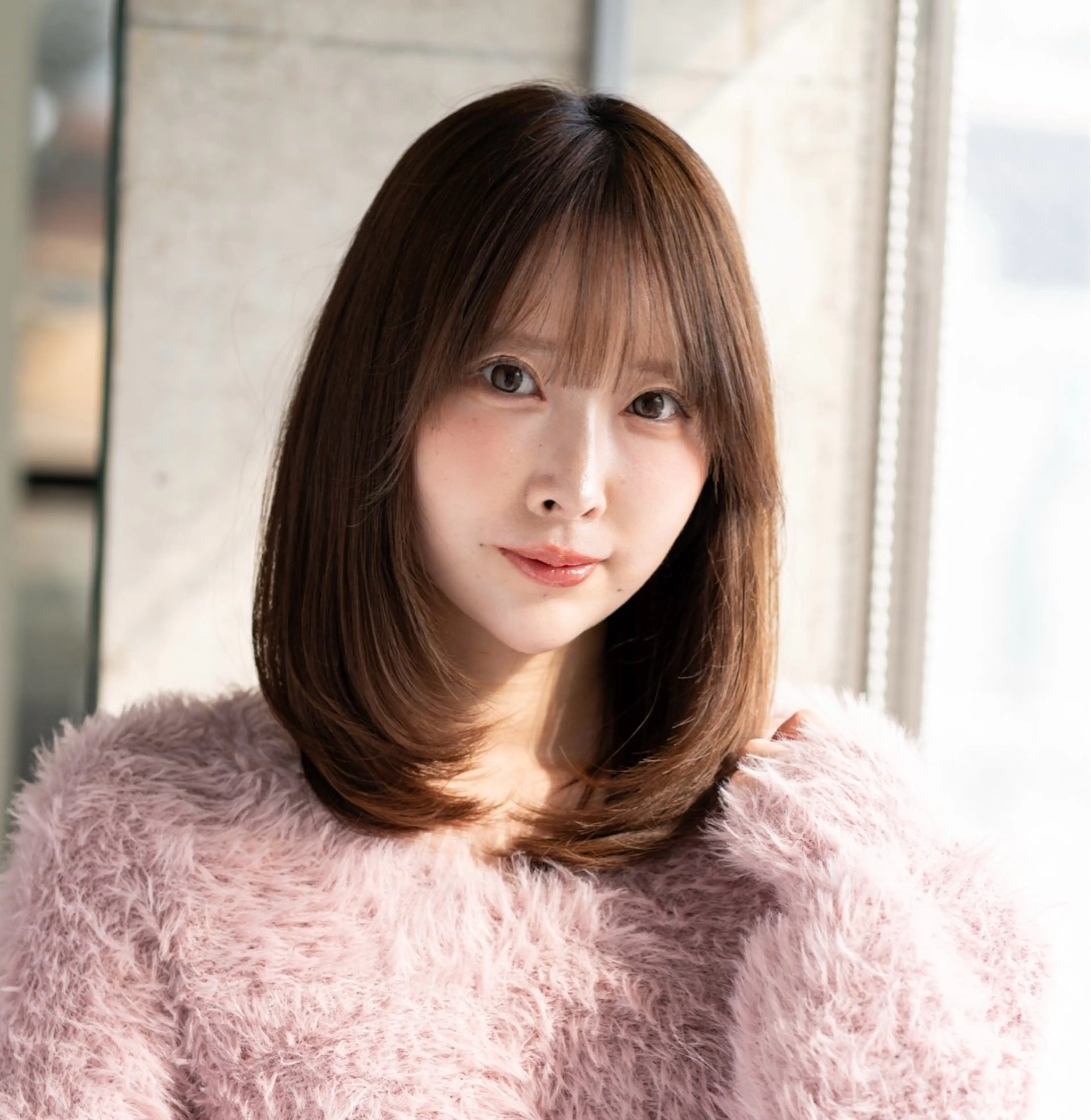 ミディアム カット ヘアカラー トリートメント 💎レイヤー×顔周り カット💎杉原のヘアスタイル