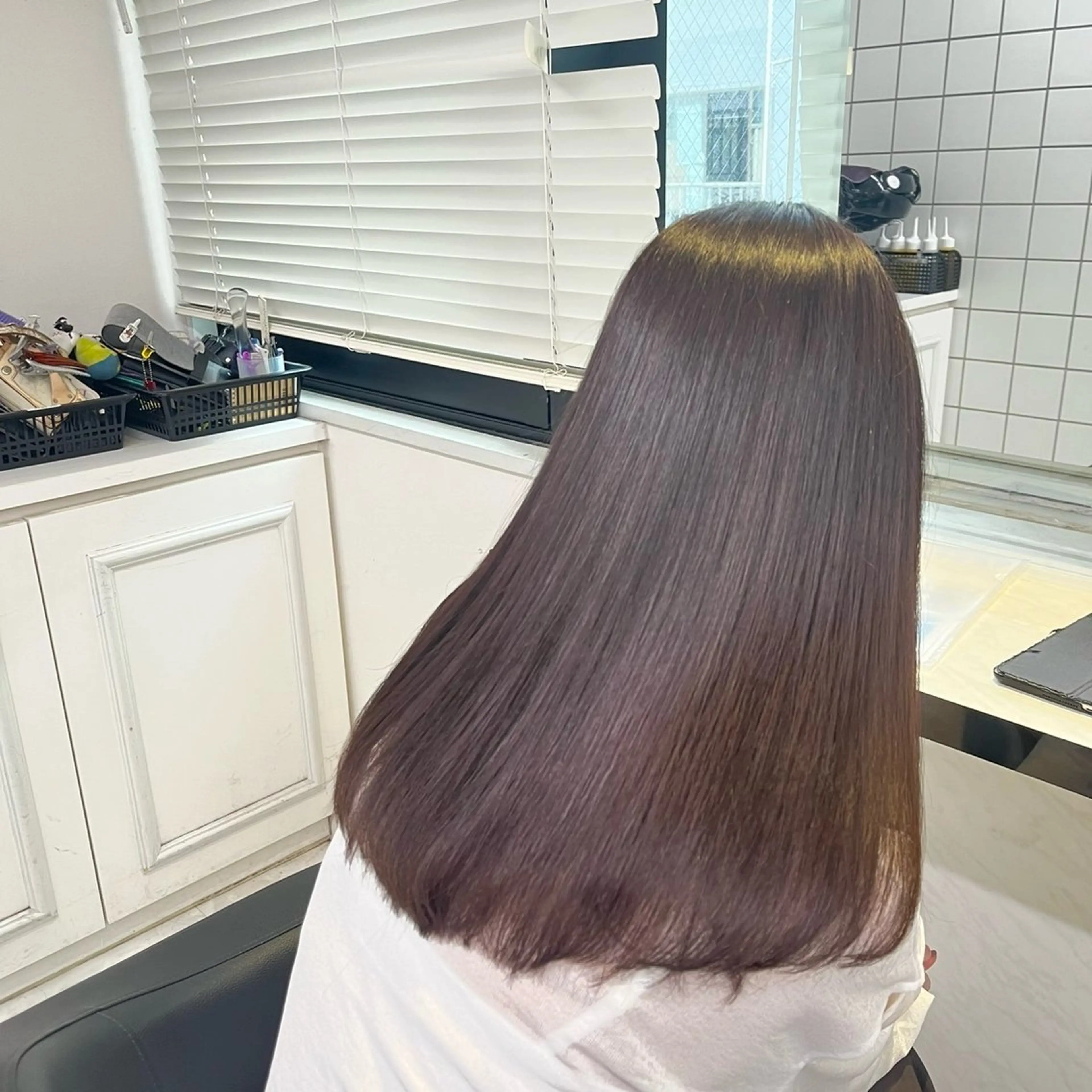 セミロング カラー ヘアアレンジ ヘアカラー トリートメント ヘッドスパ ヘアセット 💖うる艶カラー💖 モデル募集💖のヘアスタイル