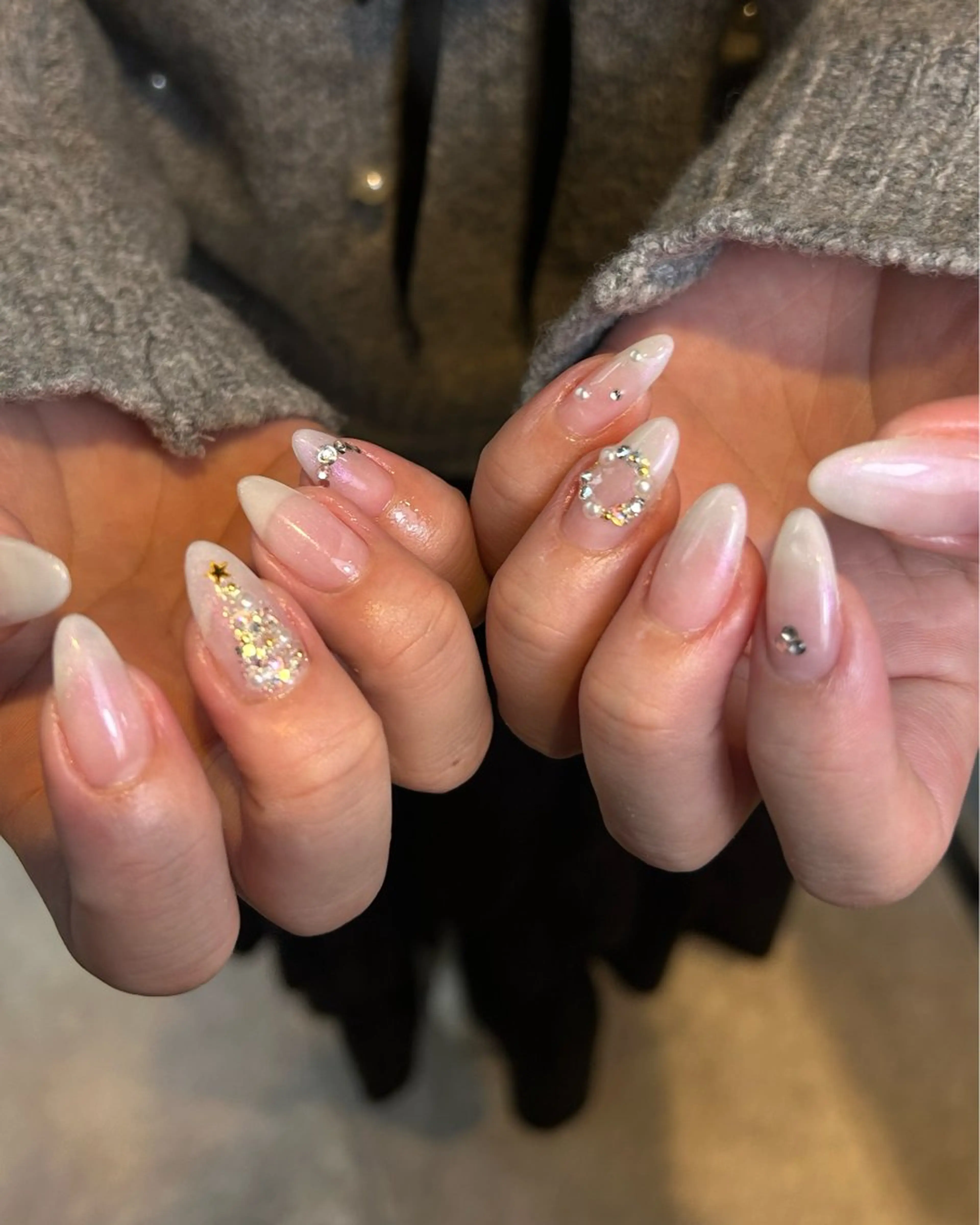 ネイル アートネイル ストーンネイル Zen Neo 🪸YUKINE🪸のネイルデザイン