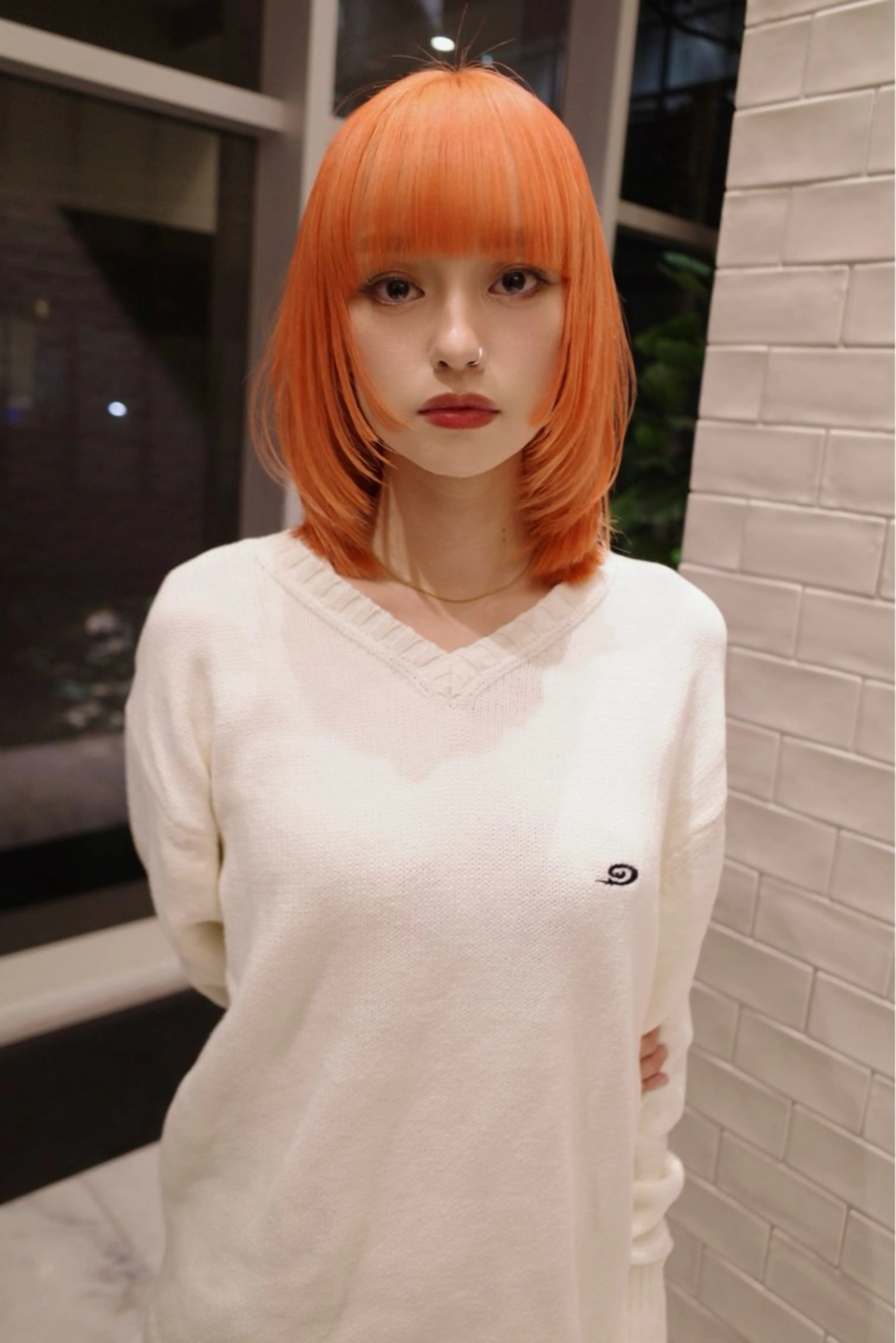 ミディアム カラー カット ヘアカラー トリートメント SALOWIN所属・ブリーチ🧹 ボブ✨レイヤーのヘアスタイル