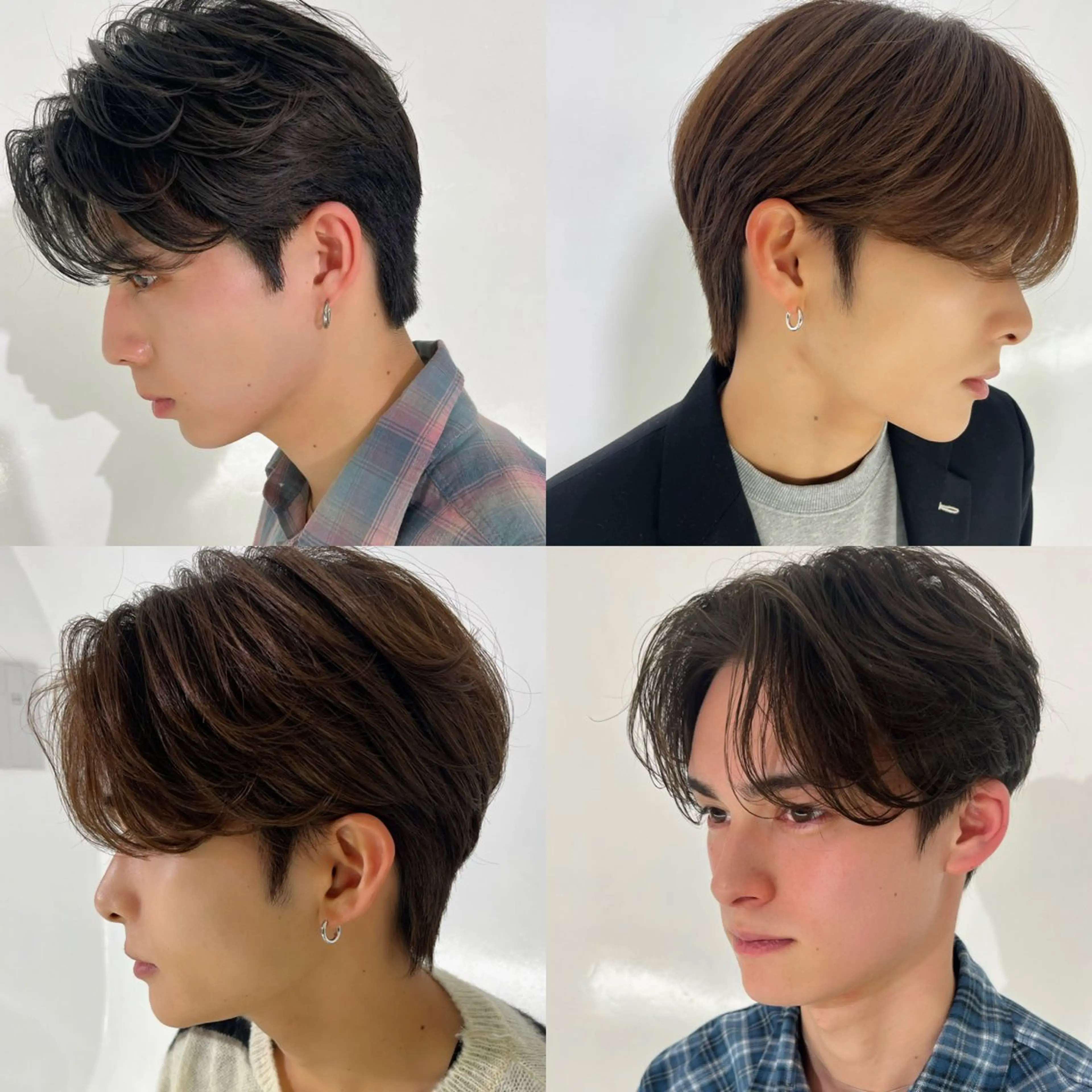 ショート カラー パーマ メンズ カット メンズ🍃ナチュラル 韓国風ヘアRENのヘアスタイル