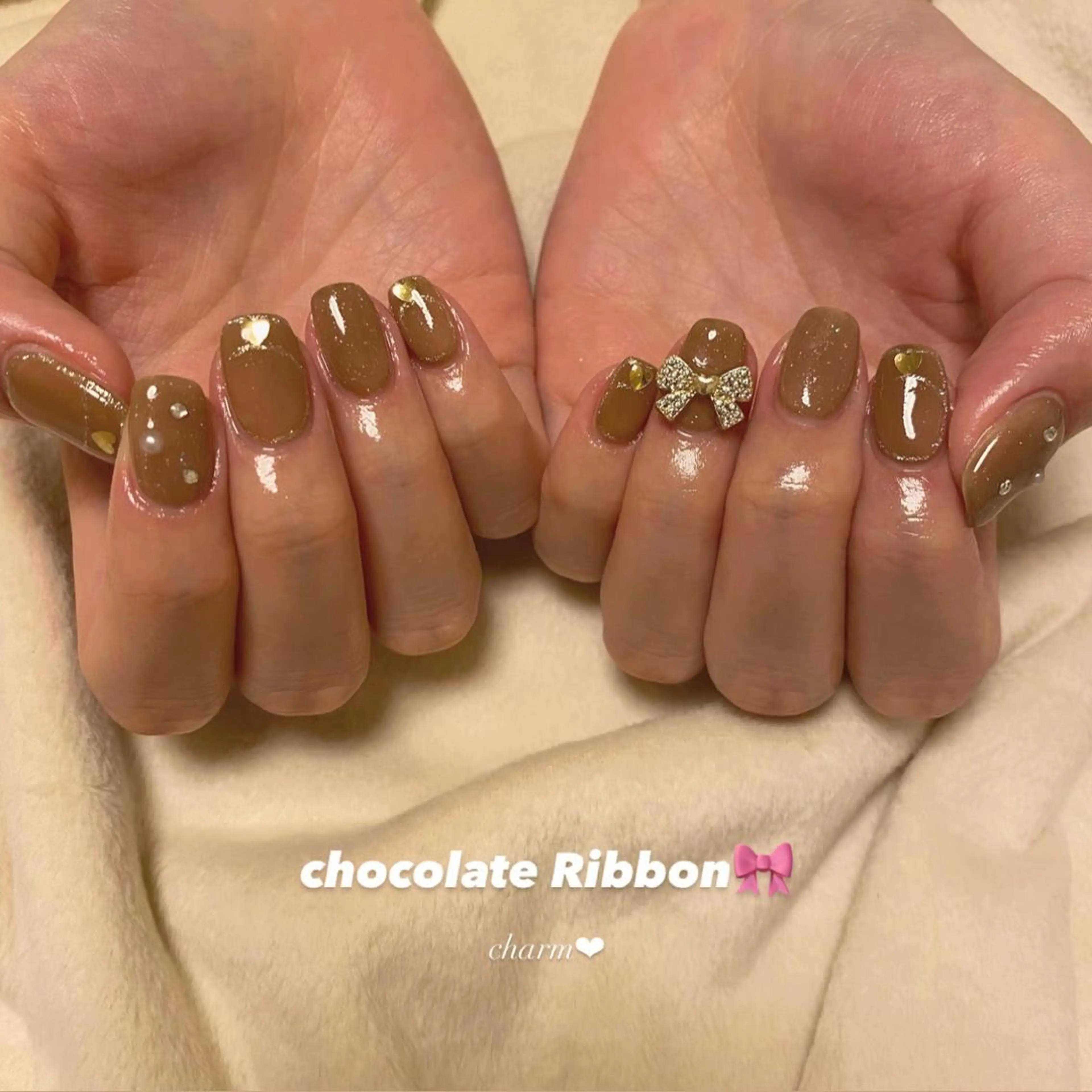 ネイル アートネイル ラメ(グリッター) ハンドネイル nail salon charmのネイルデザイン