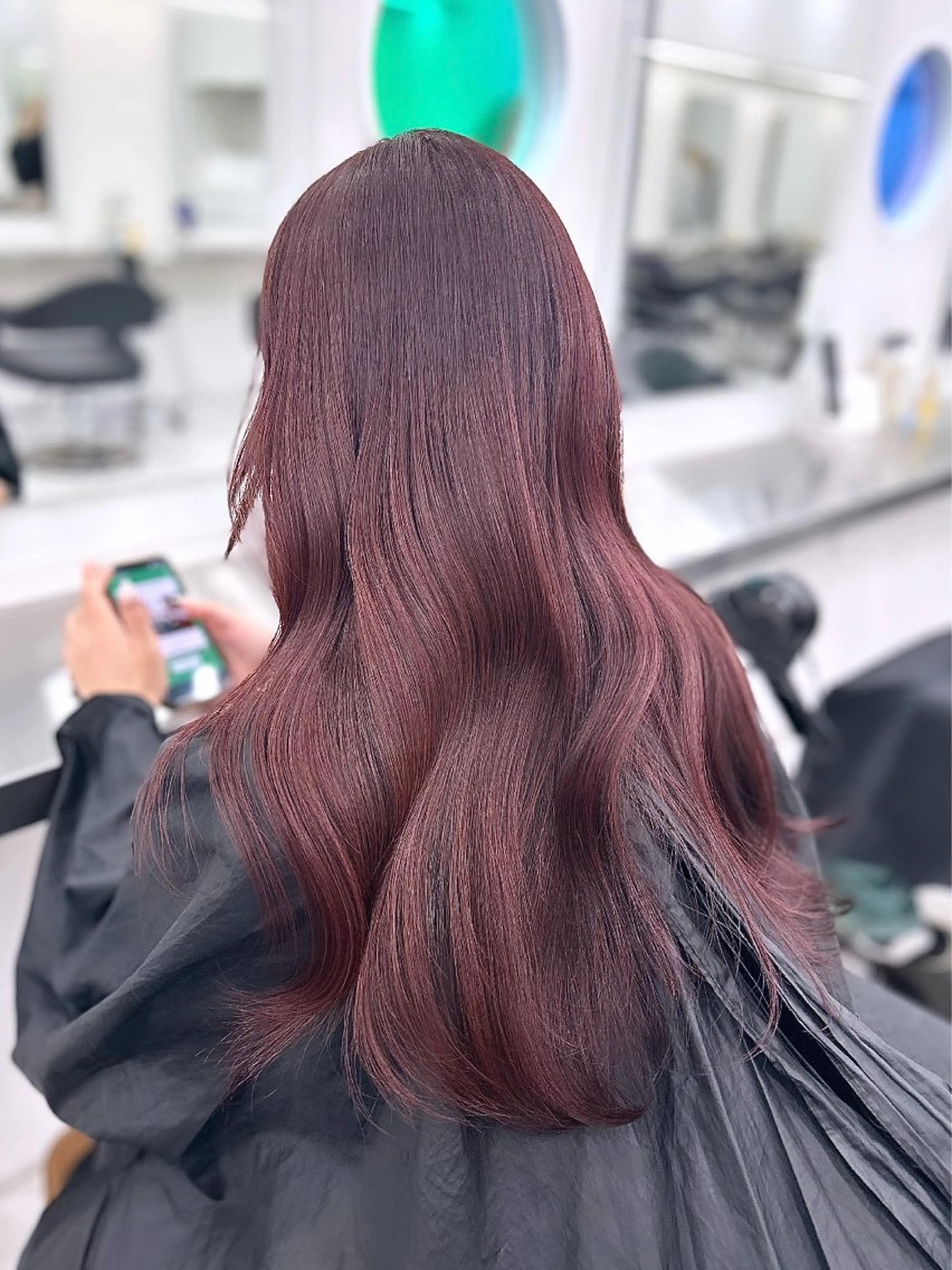 ロング ヘアカラー トリートメント お洒落暖色 🍒AOI🍒のヘアスタイル