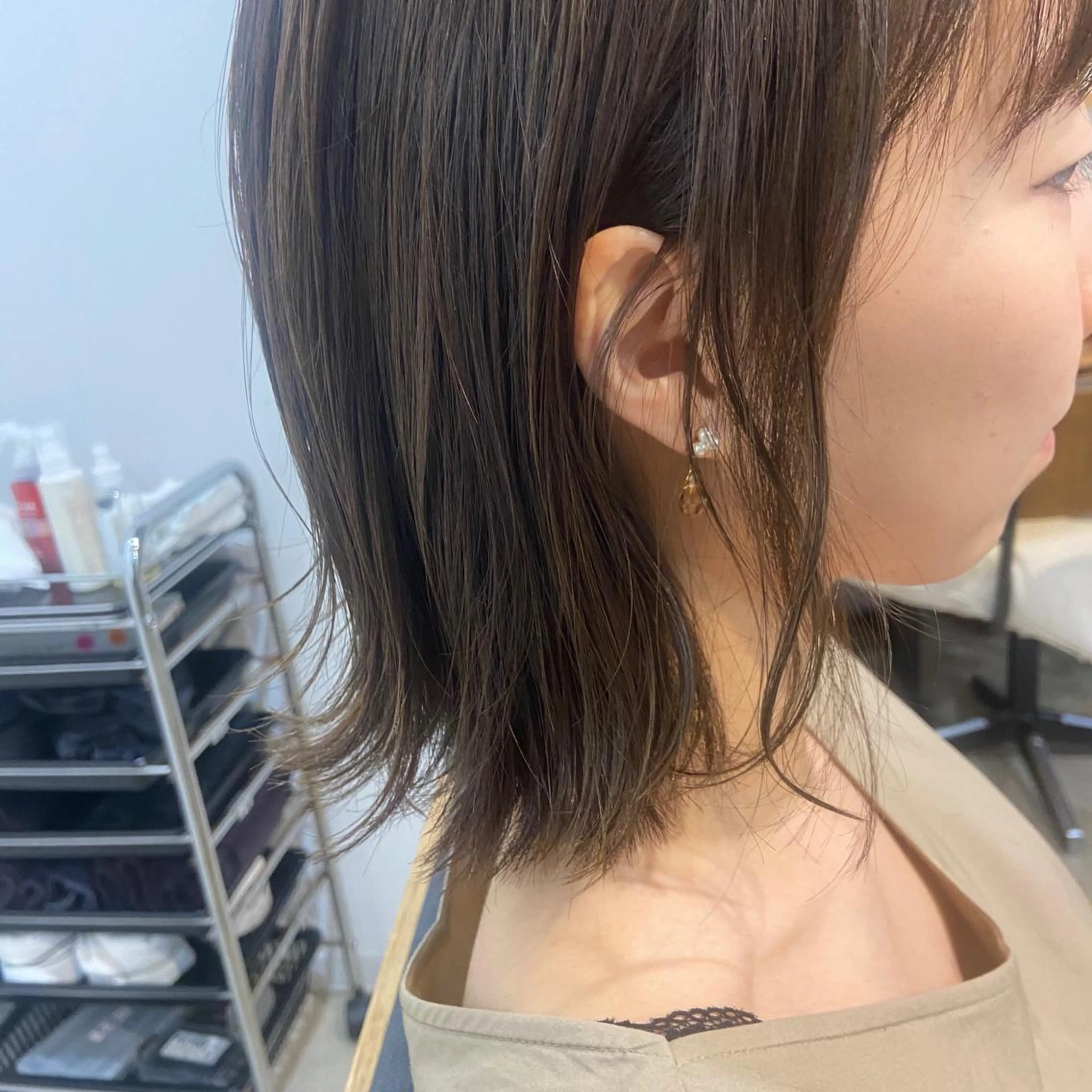 ミディアム カラー ブラウンカラー 🌷レイヤーカット/ フルキシオリ🌷のヘアスタイル