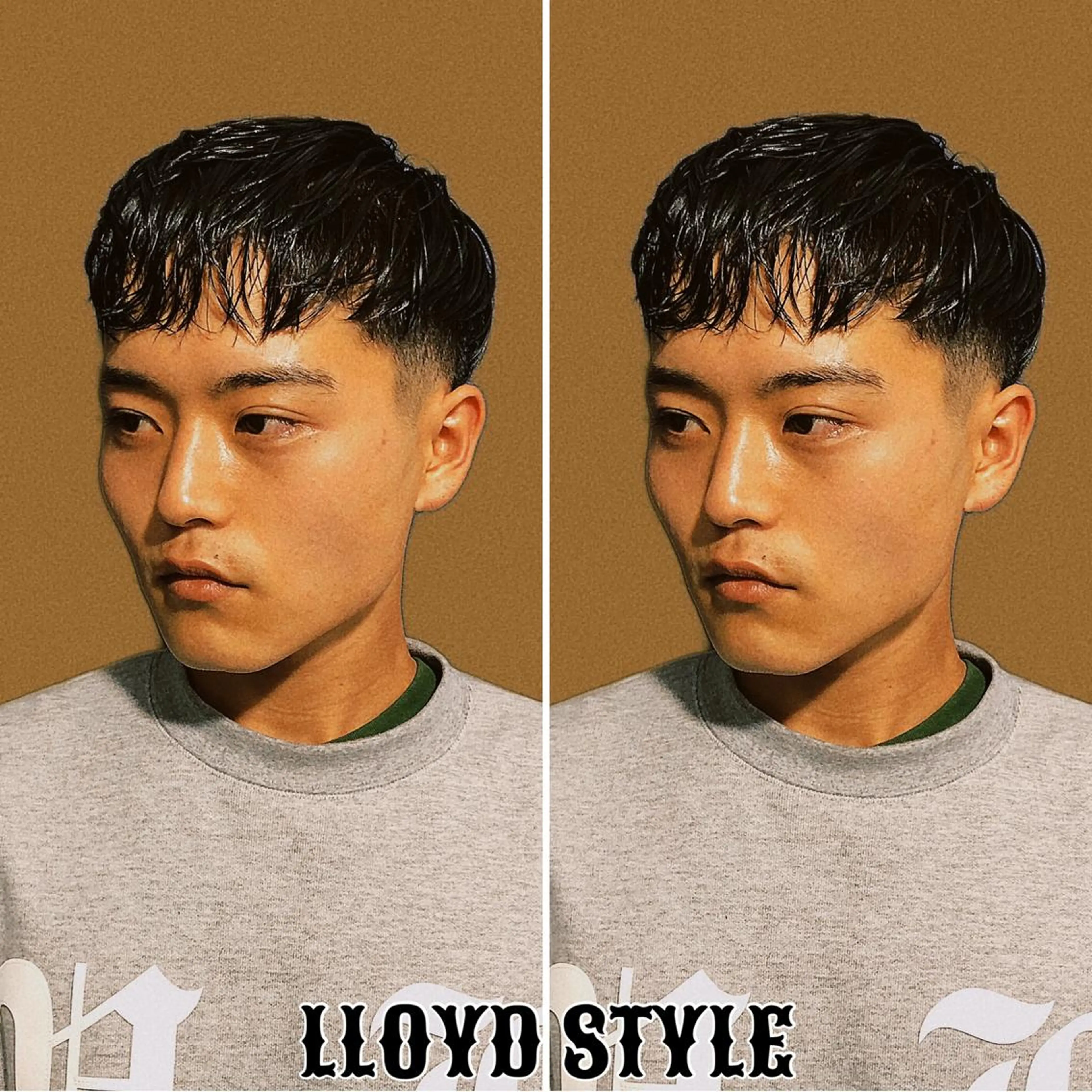 ミディアム カラー パーマ メンズ ミディアムパーマ フェードカット メンズハイトーン メンズパーマ ハイトーンカラー &CREW スタッフのヘアスタイル