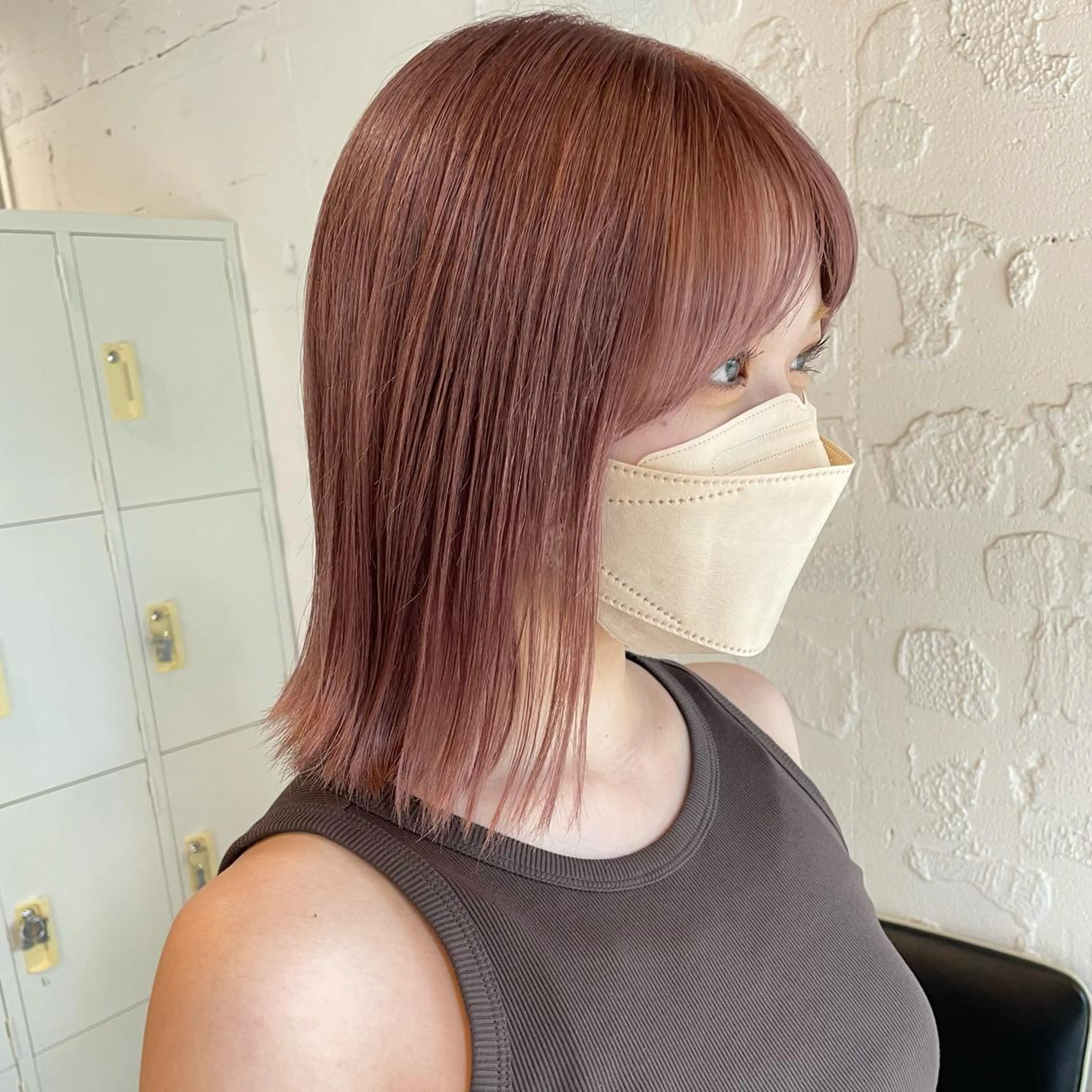ミディアム カラー ヘアカラー トリートメント 🌿ボブ・レイヤー 🌿　木梨健太のヘアスタイル