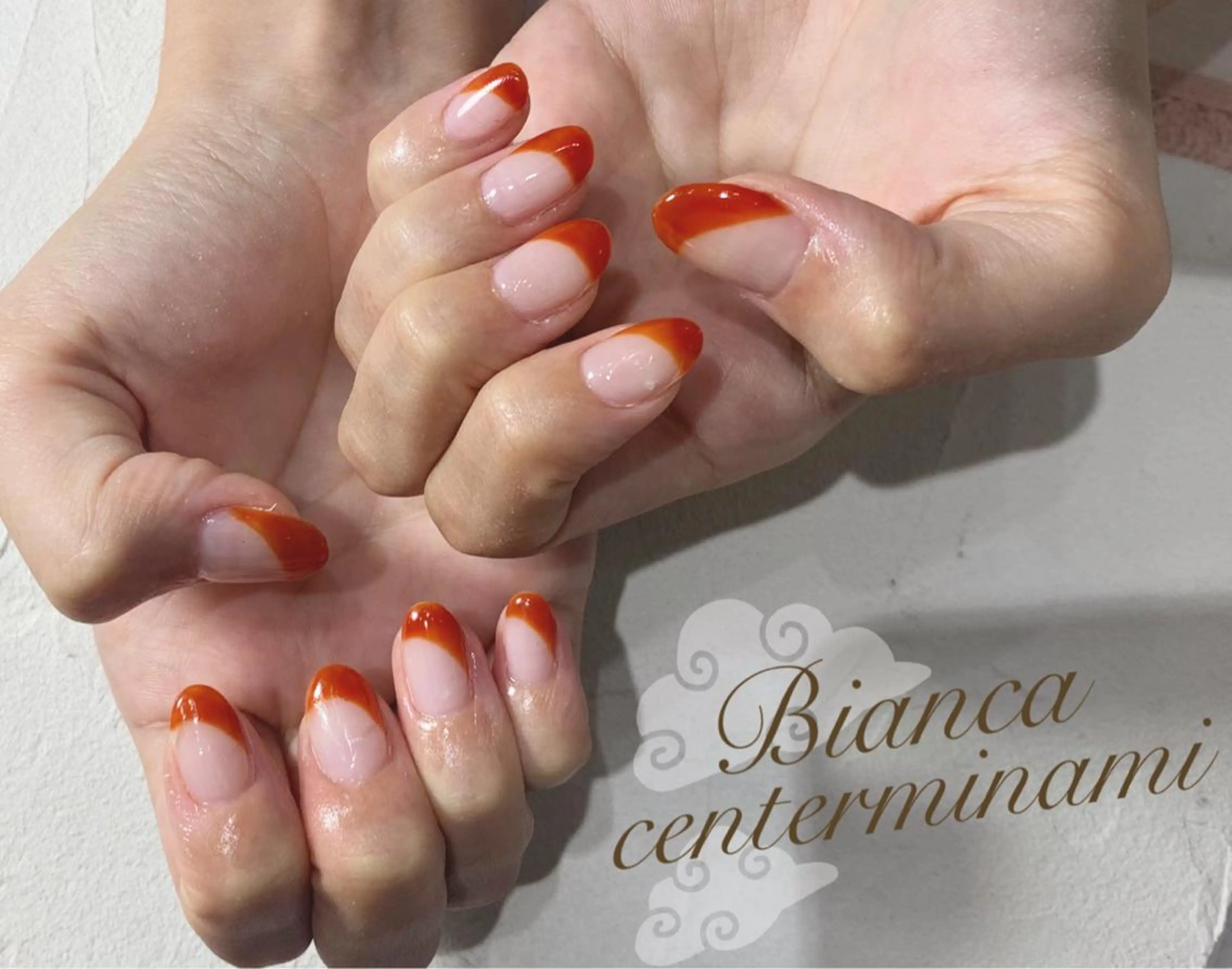 ネイル フレンチネイル 斜めフレンチ Bianca KIKUTIHARAのネイルデザイン