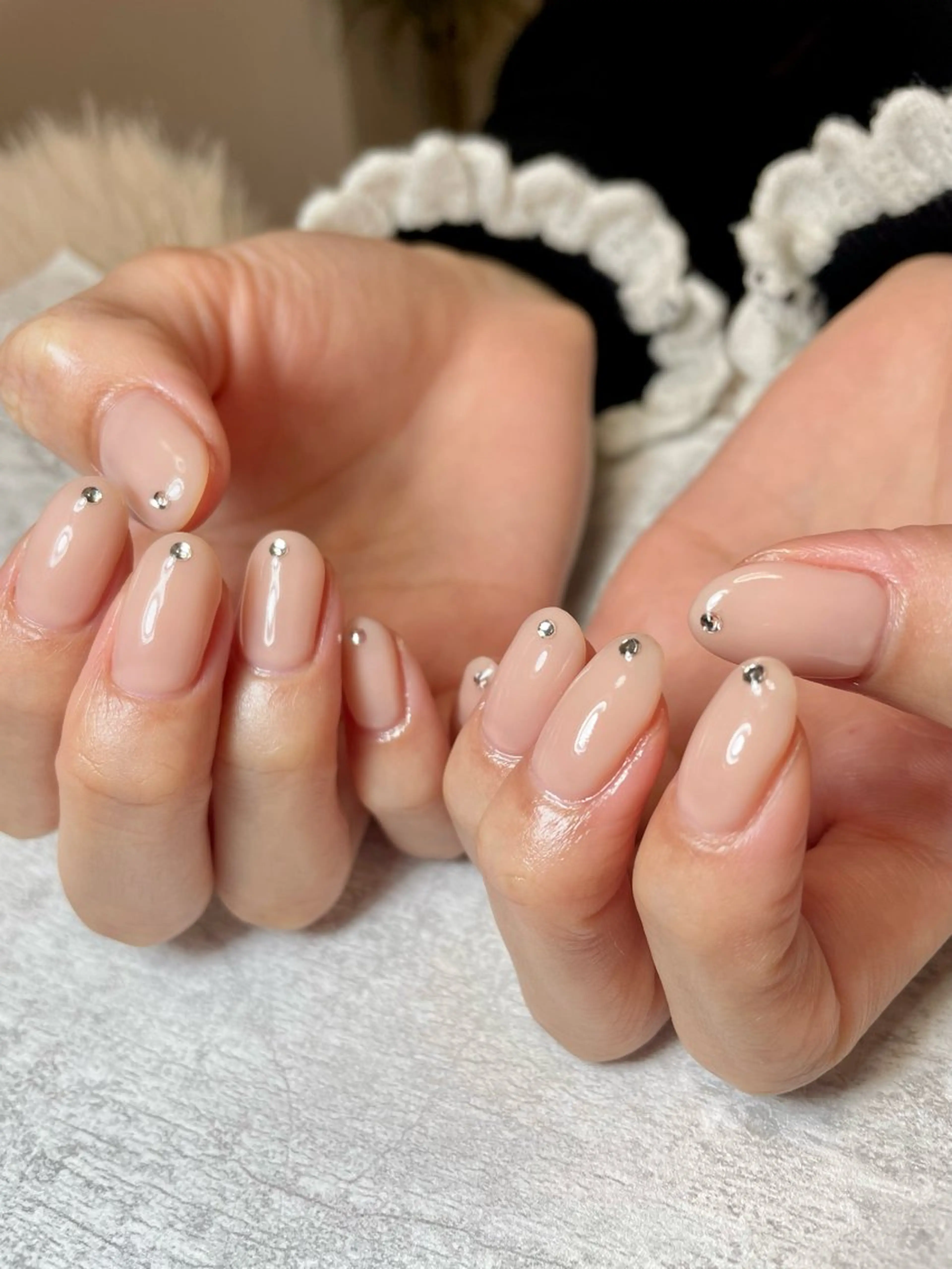 ネイル アートネイル 持ち込み シンプルネイル ストーンネイル BEAUTY GARDEN 【nail salon unseul】所属・nana .のネイルデザイン