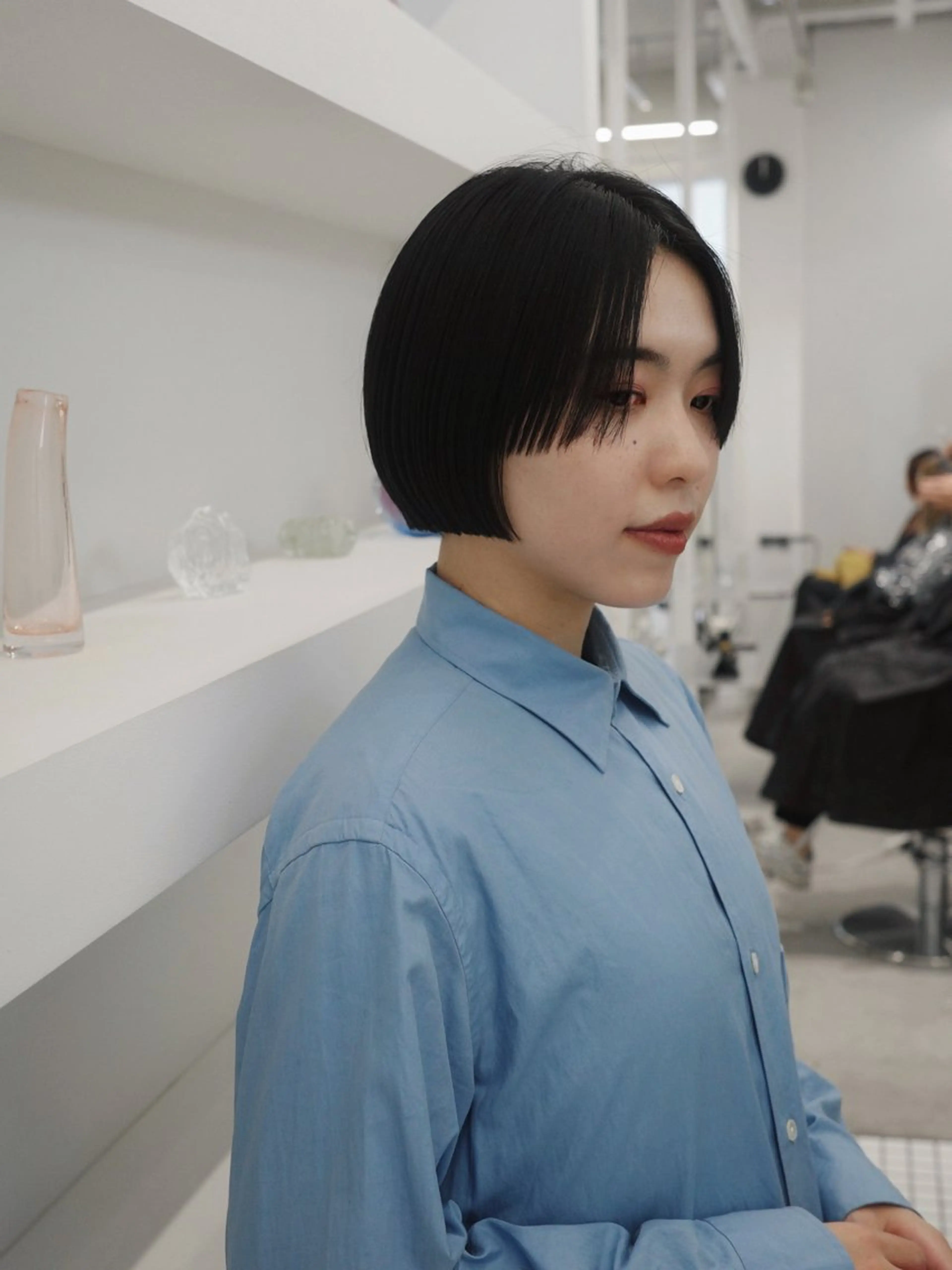 ショート カラー カット ヘアカラー 🌱ぱつっと/ボブ 🌱のヘアスタイル