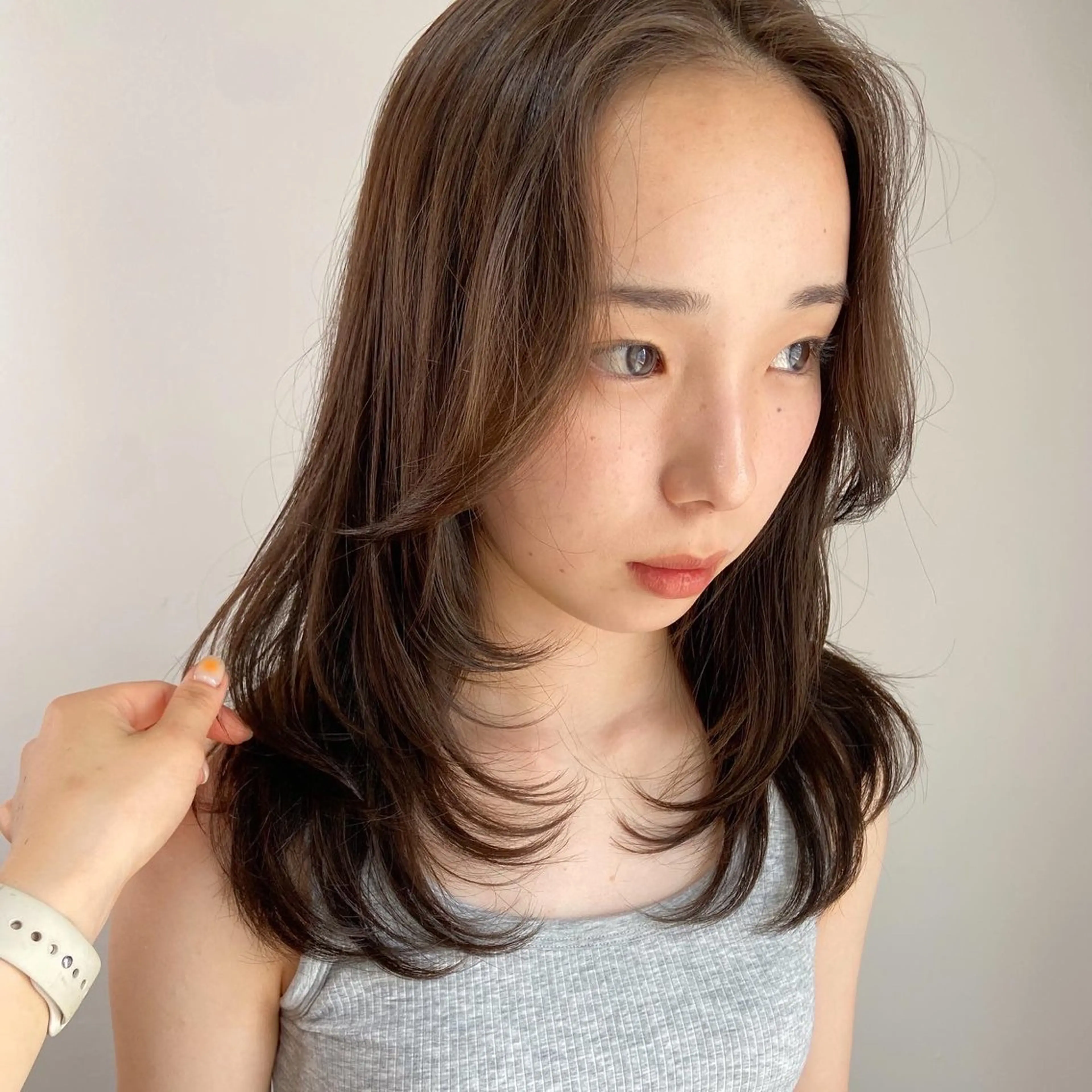 セミロング カラー ヘアアレンジ 🌼RENA🌼似合 わせのプロ/まつパのマツエク・マツパデザイン