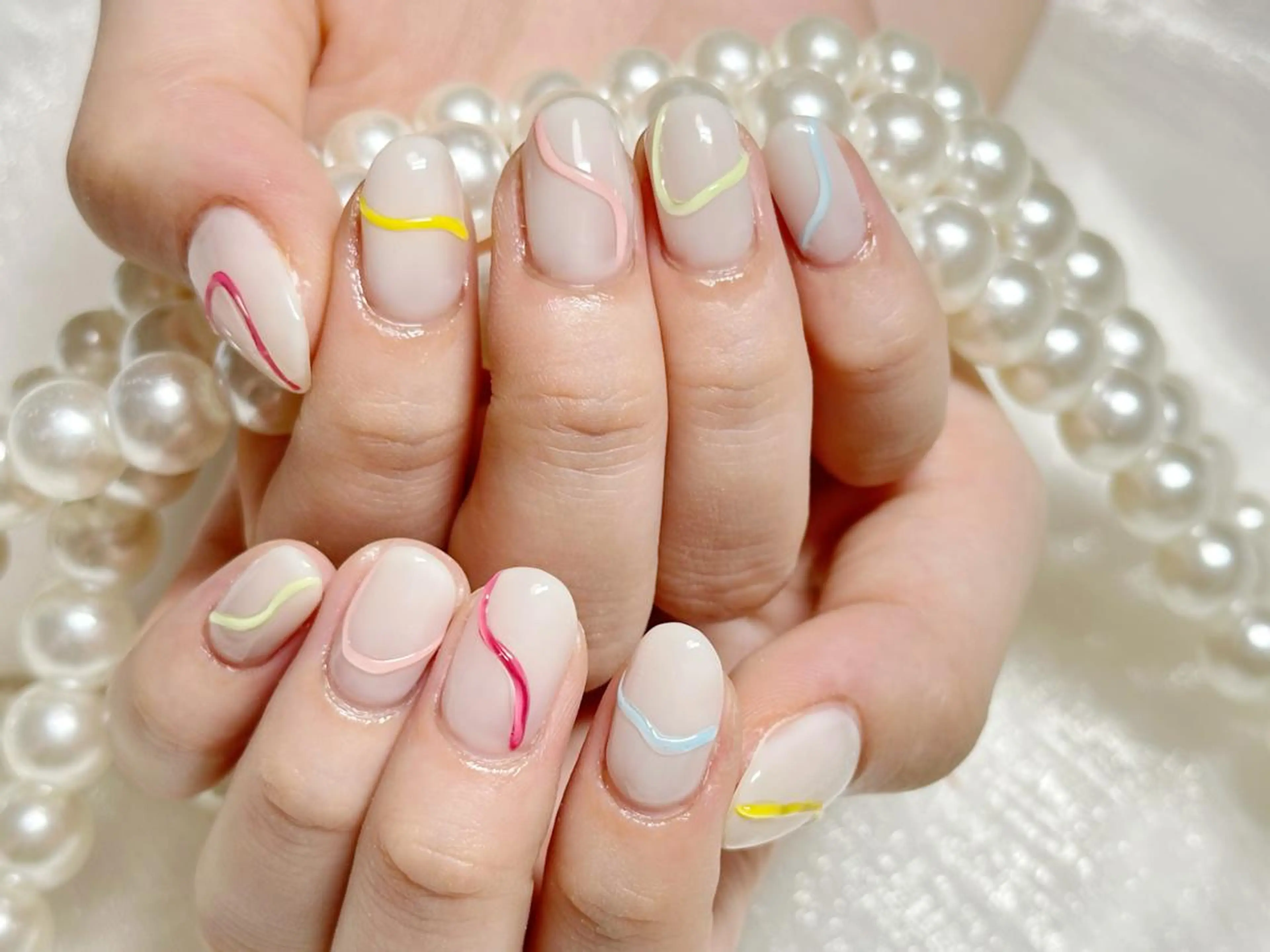 ネイル アートネイル クリアネイル 成人式 長さ出し フラッシュネイル ハンドネイル ハンドケア NANAKO 🌼のネイルデザイン