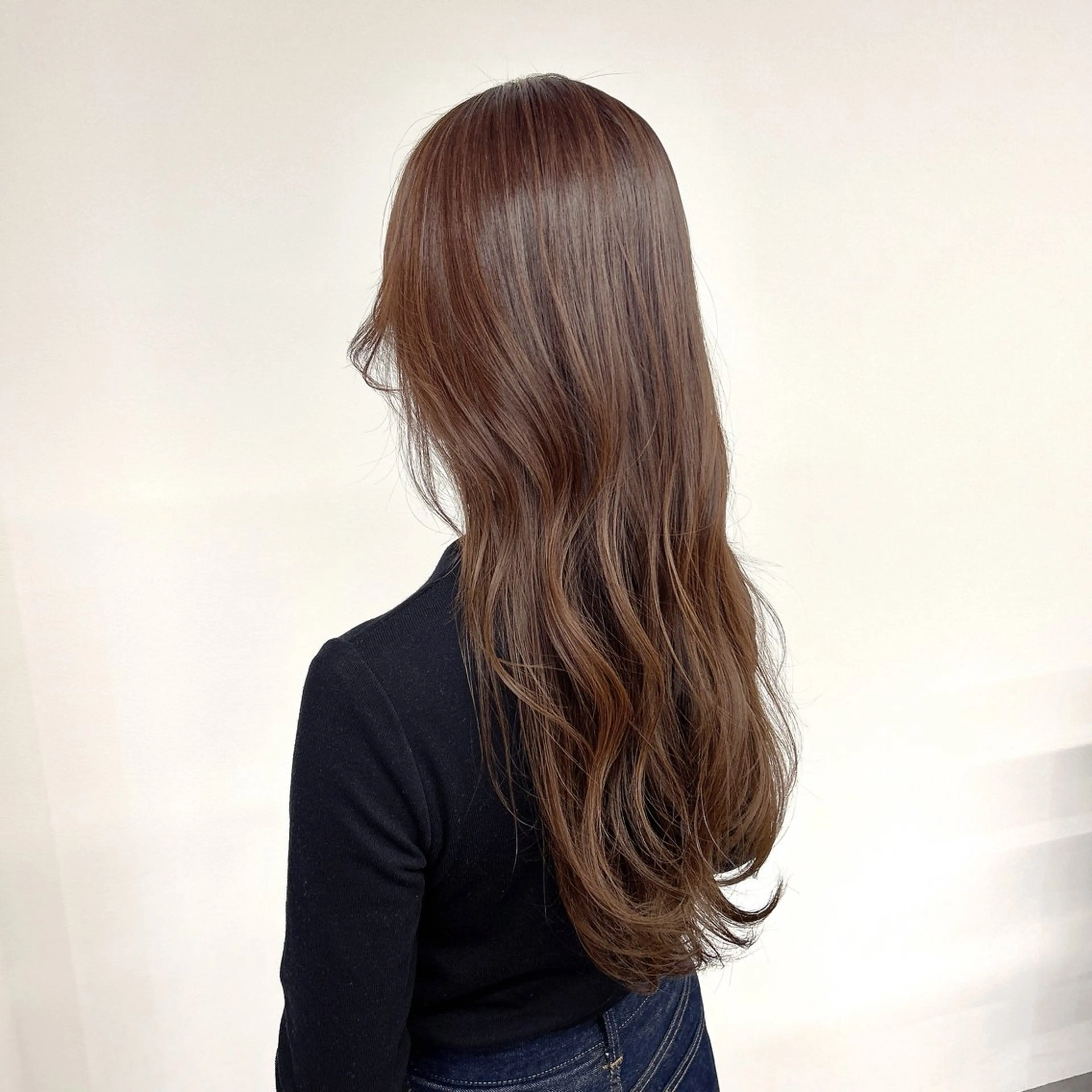 ロング ヘアカラー トリートメント 絹髪矯正/艶カラー /透明感/石田桃子のヘアスタイル