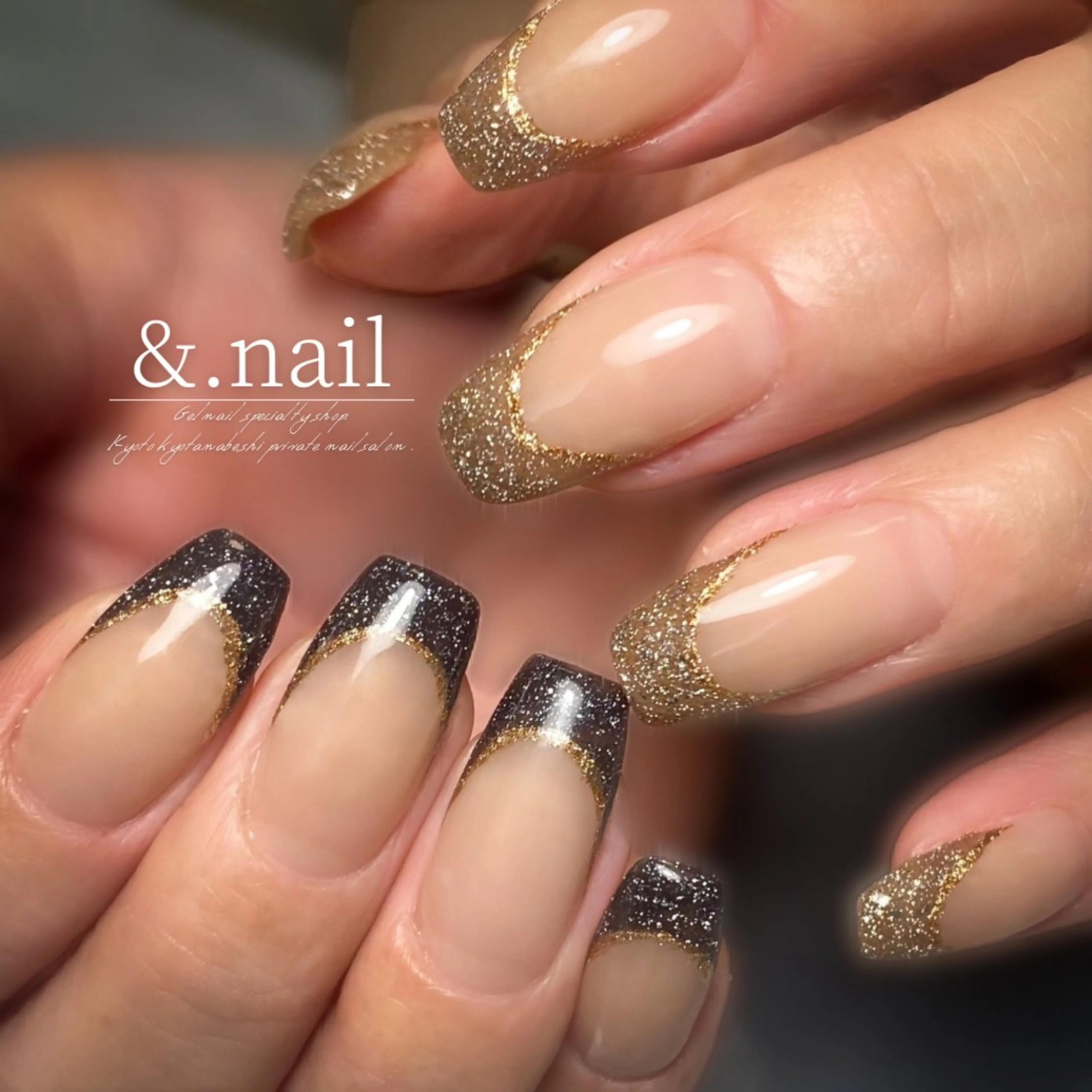 ネイル フラッシュネイル フレンチネイル ハンドネイル &.nail/ ニュアンス/持込み可のネイルデザイン