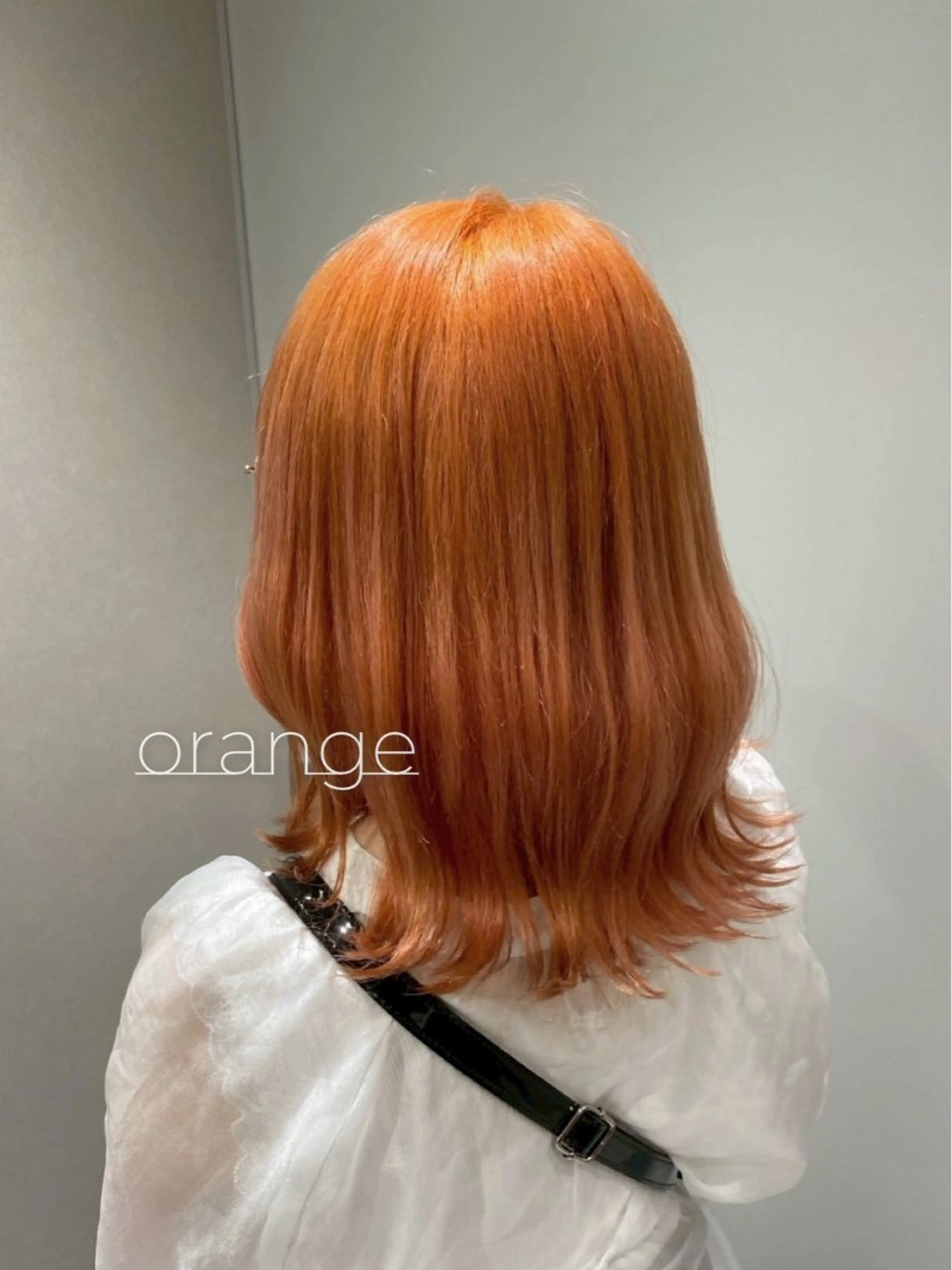 ミディアム カラー オレンジ ヘアカラー ハイトーン/髪質改善 RENA🦢🫧のヘアスタイル