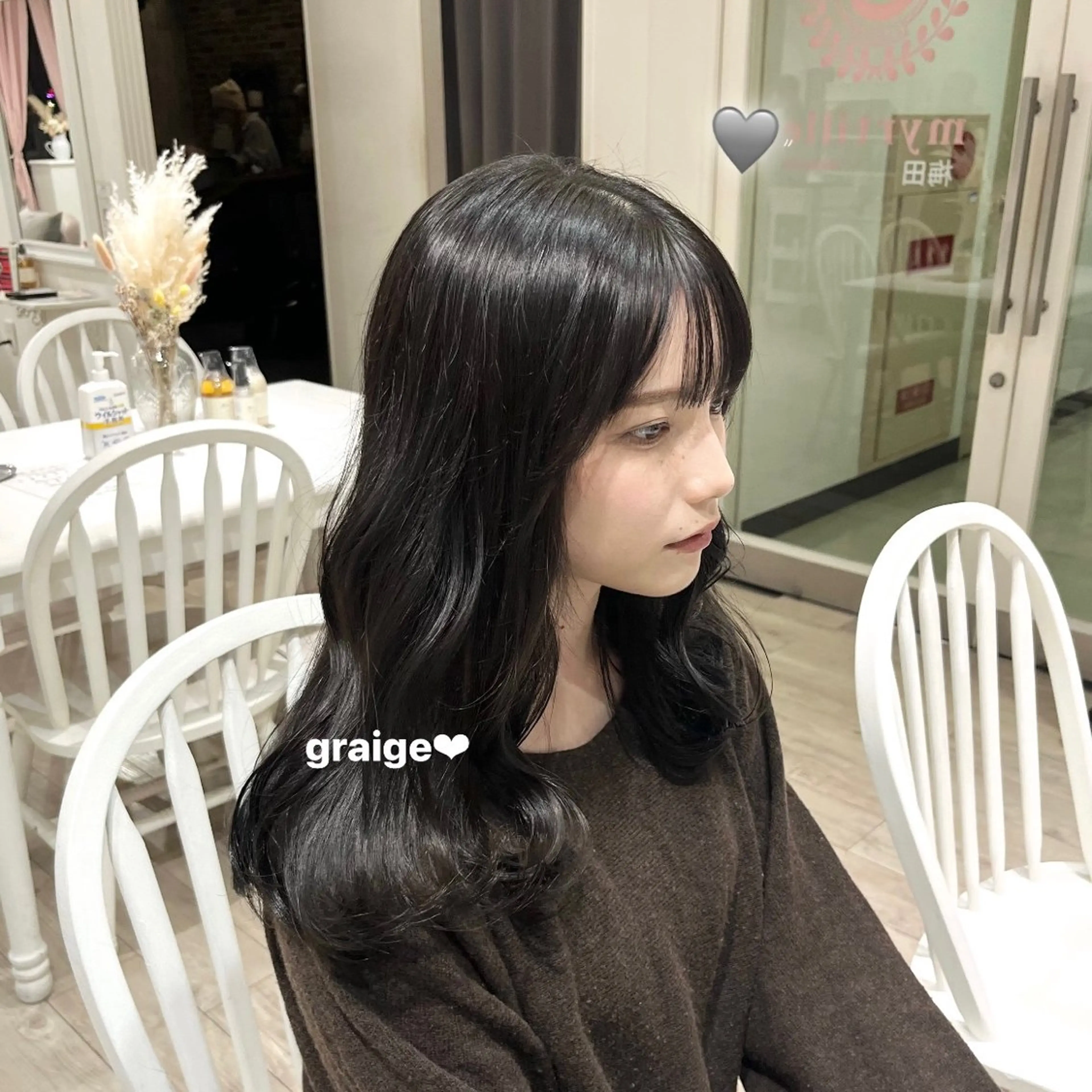 セミロング miku୨୧˖* 透明感モテカラーのヘアスタイル