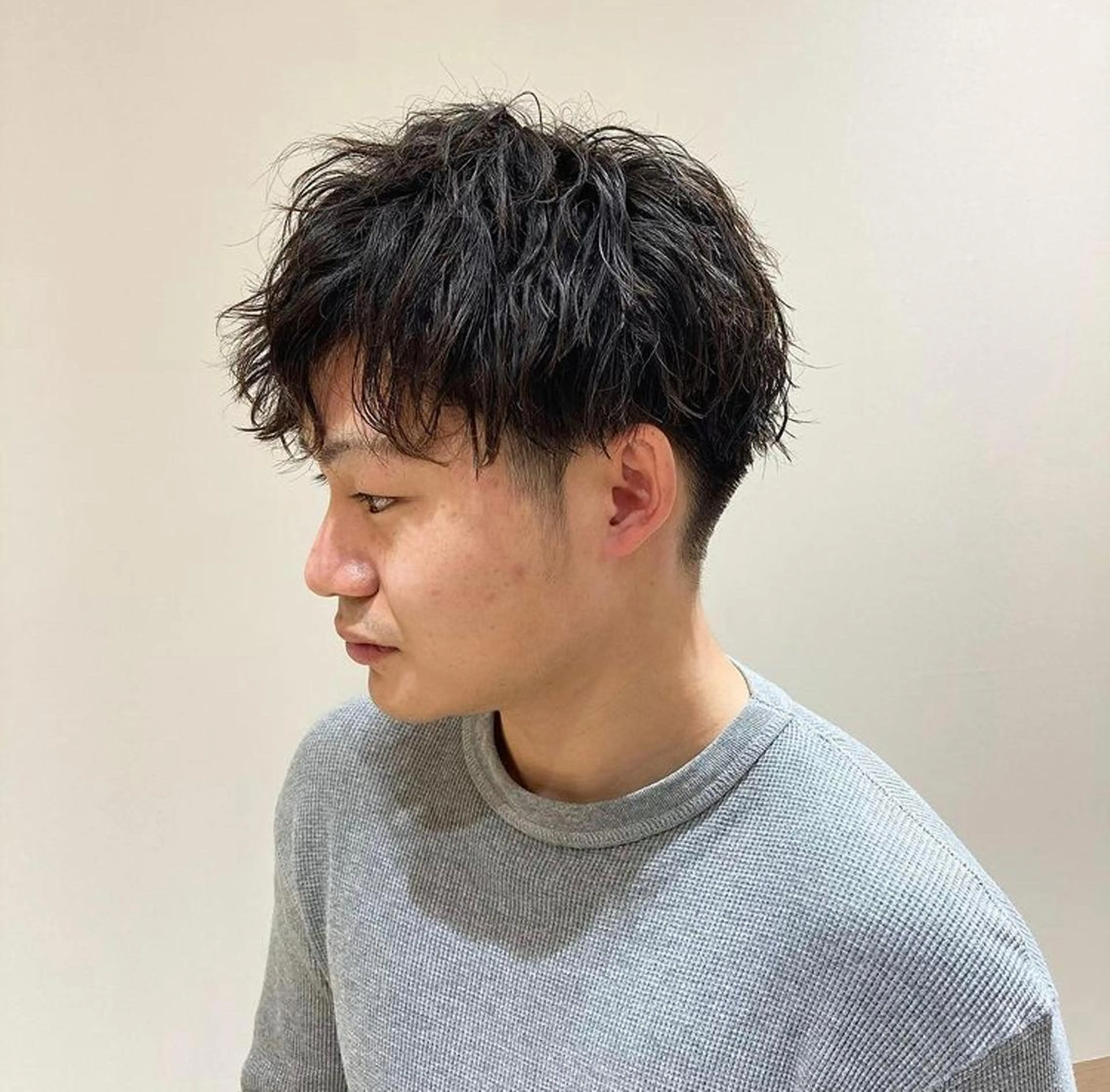 ショート パーマ メンズ icie所属・大阪ヴィーガンサロン KANAKOのヘアスタイル