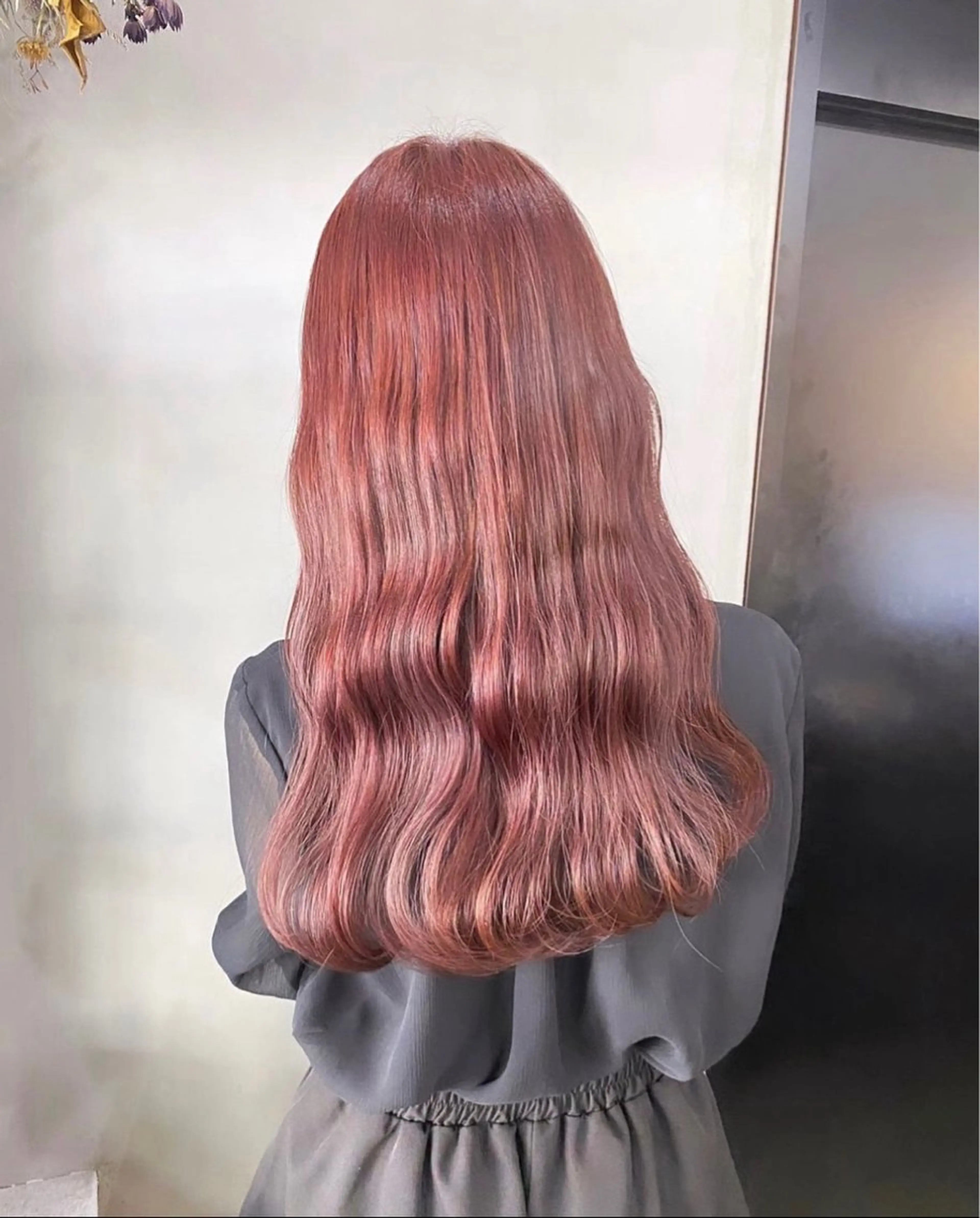 ロング カラー ボルドーカラー ピンクカラー ✨メンズ縮毛モデル 募集✨イブキのヘアスタイル