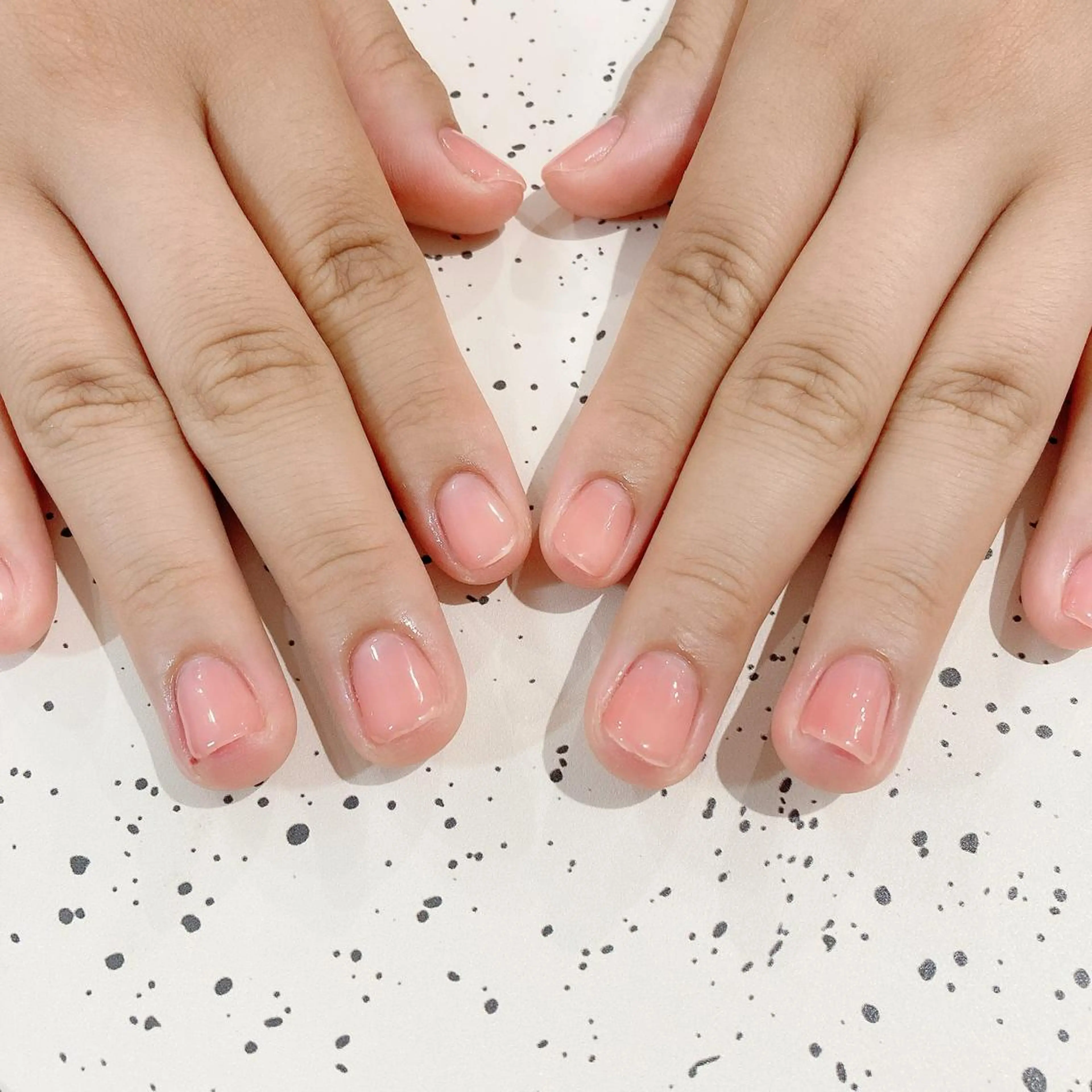 ネイル ジェルネイル オフィスネイル ワンカラーネイル パラジェル ピンク ハンドネイル Nail Kのネイルデザイン