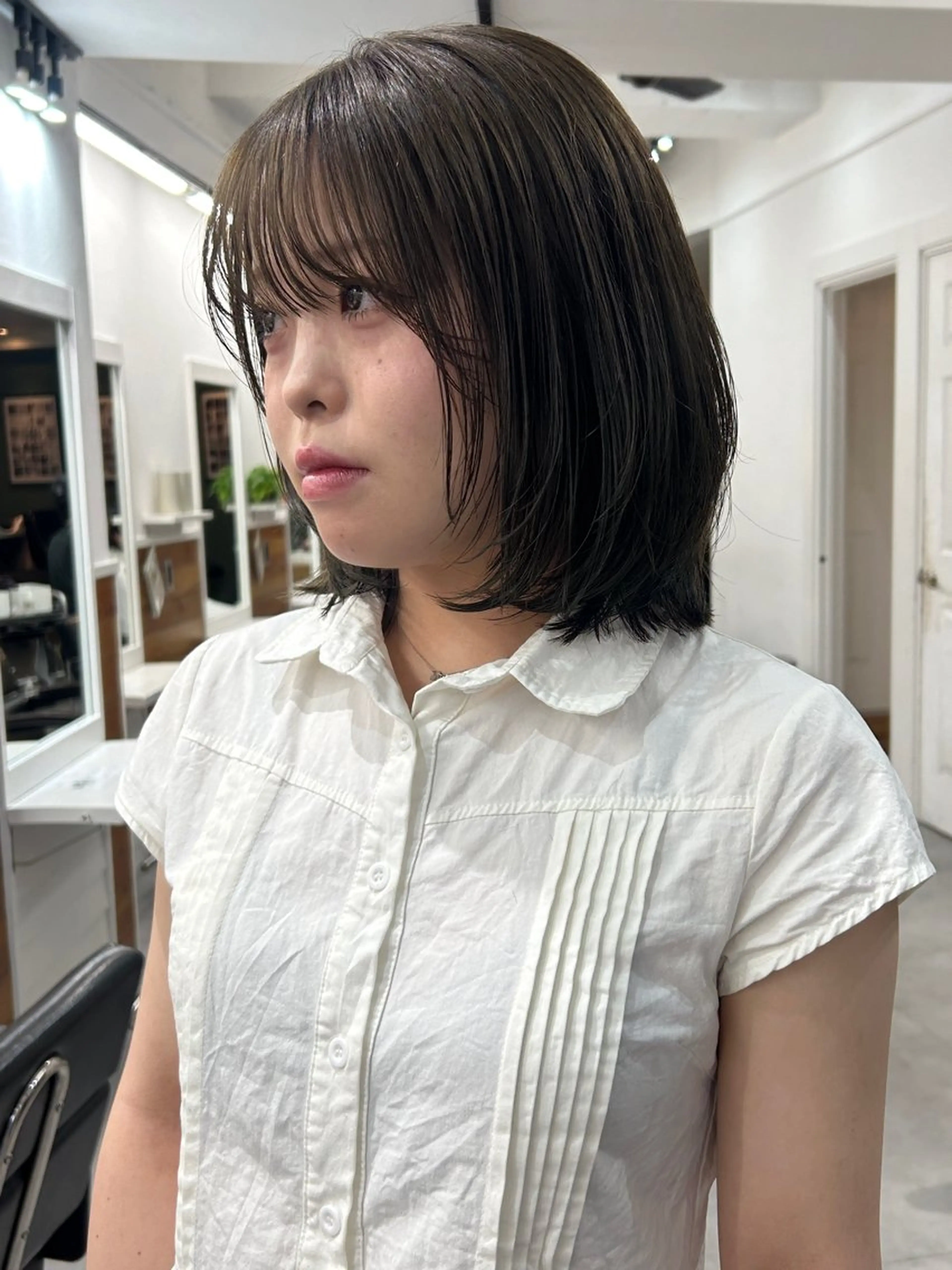 ミディアム カラー カット ヘアカラー トリートメント ボブ/透明感カラー /サナ🌼のヘアスタイル