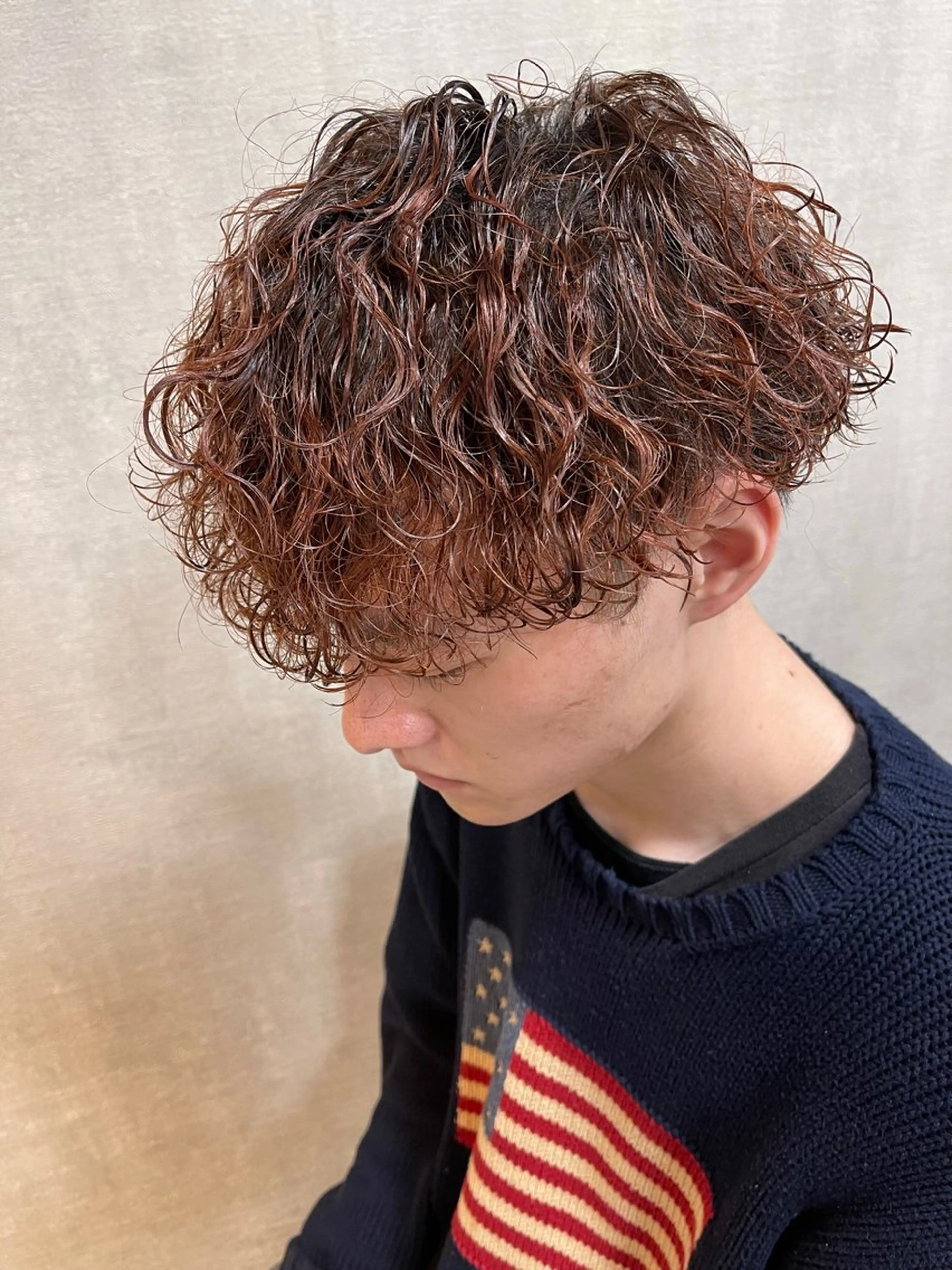 ミディアム パーマ メンズ ミディアムパーマ メンズパーマ 波巻きパーマ カット パーマ tatsuki/ 天神メンズパーマのヘアスタイル