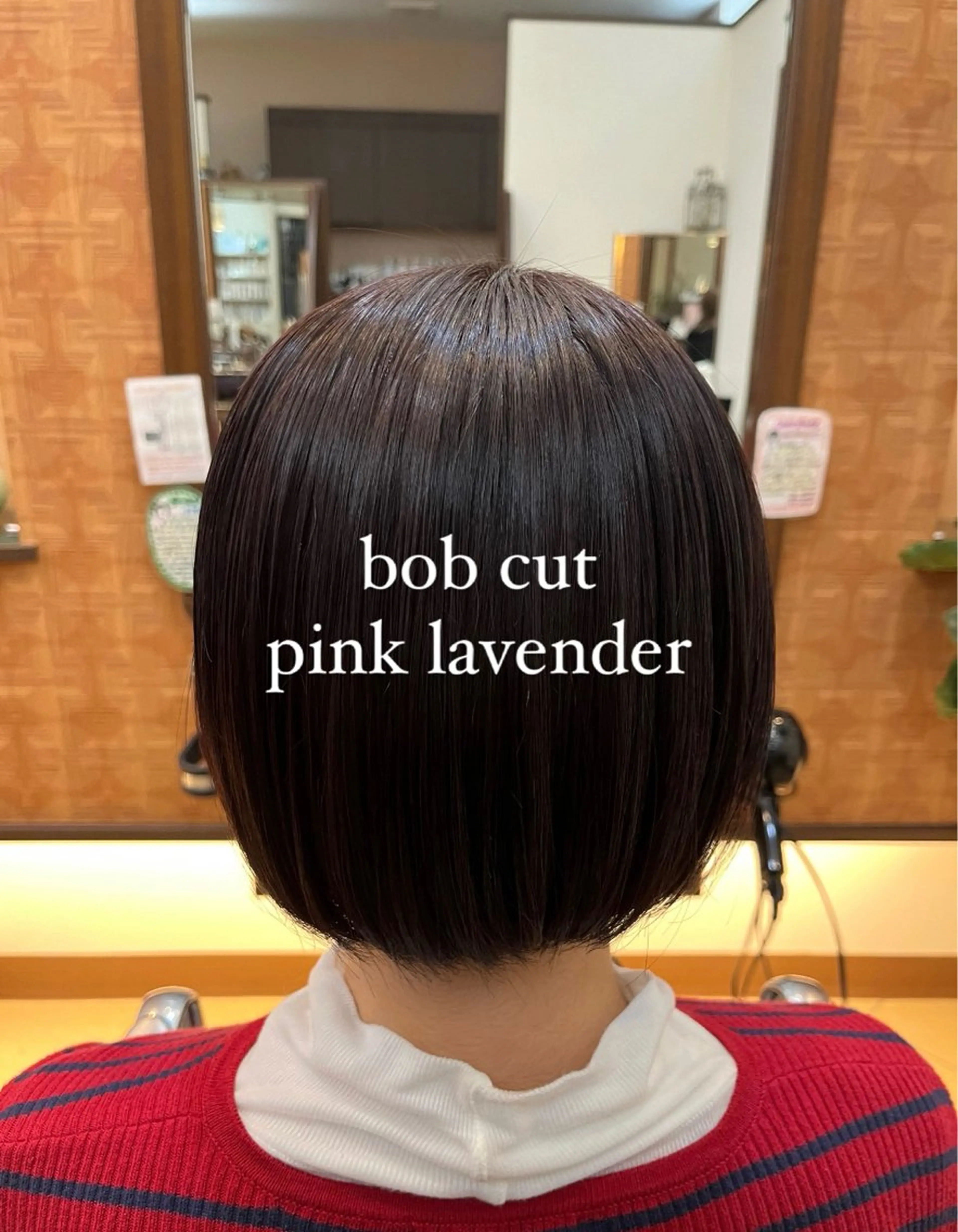 ミディアム カラー ラベンダーカラー ピンクカラー ピンクラベンダー ボブ カット ヘアカラー カシェリタヘア🫧 KOKORO  💞のヘアスタイル