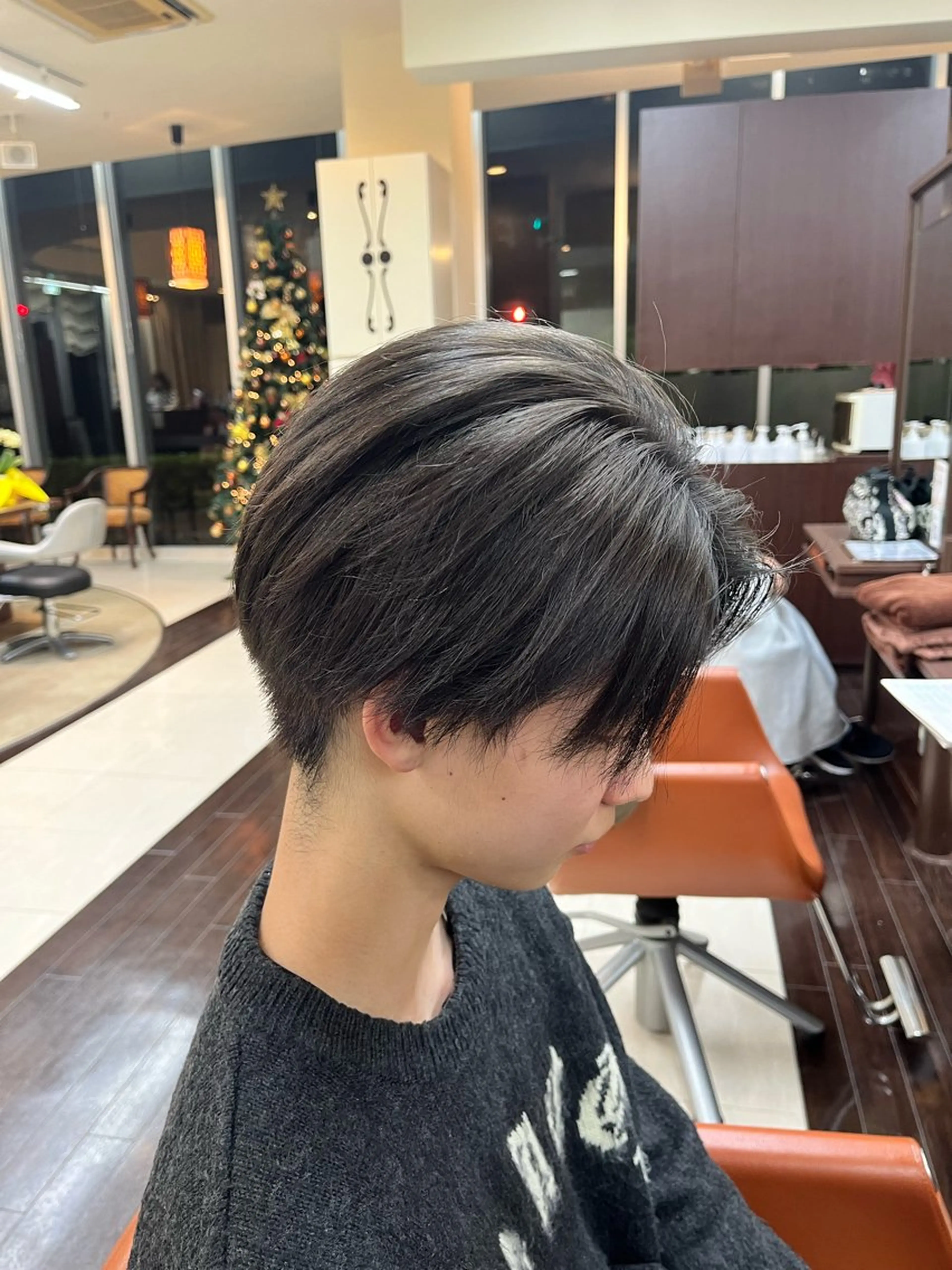 ショート カラー メンズ グレージュ カット パーマ ヘアセット AROH  men's cut&men's perm 船橋店所属・🧊メンズ特化🧊 高木航希のヘアスタイル