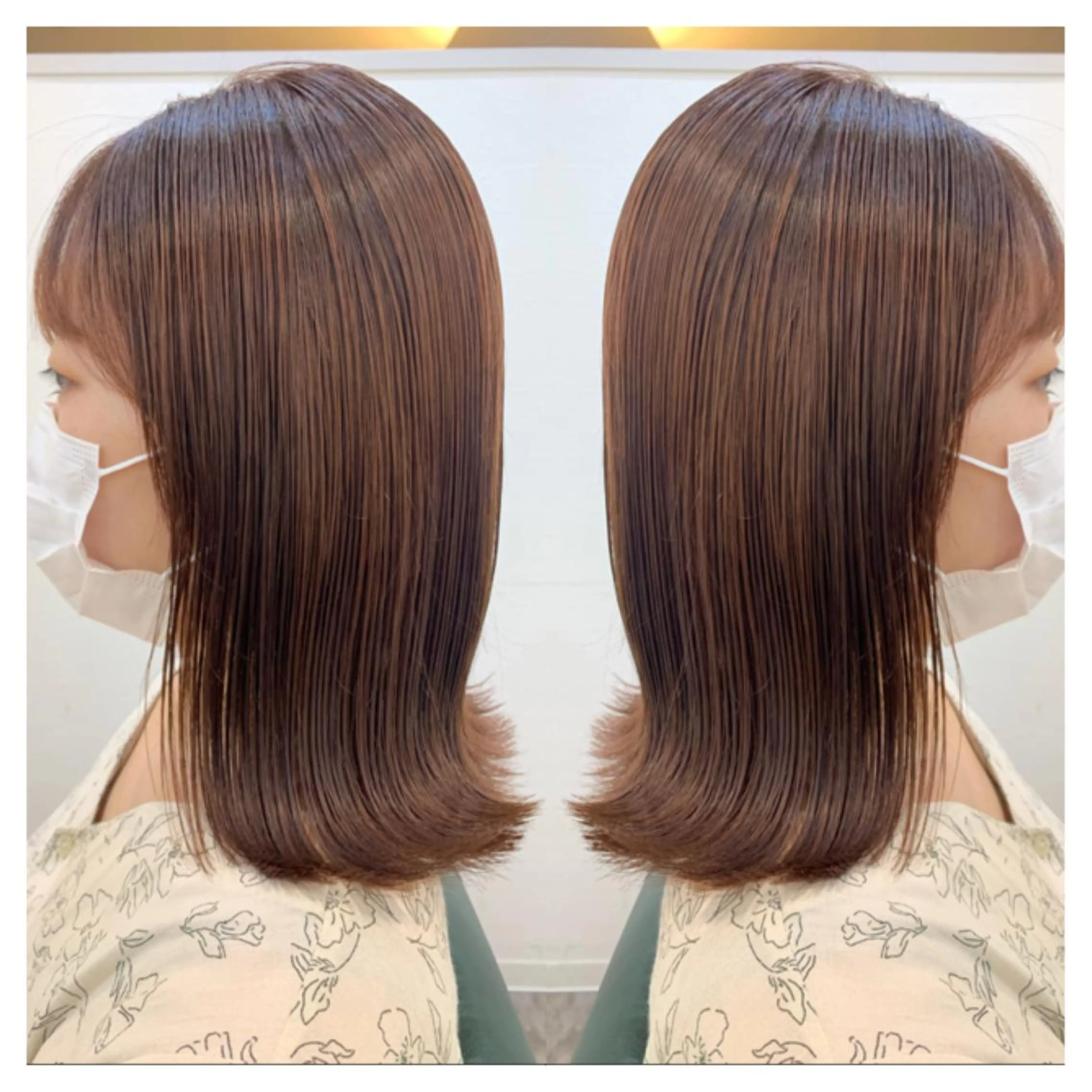 ミディアム カラー ヘアカラー トリートメント 村山 茉衣のヘアスタイル