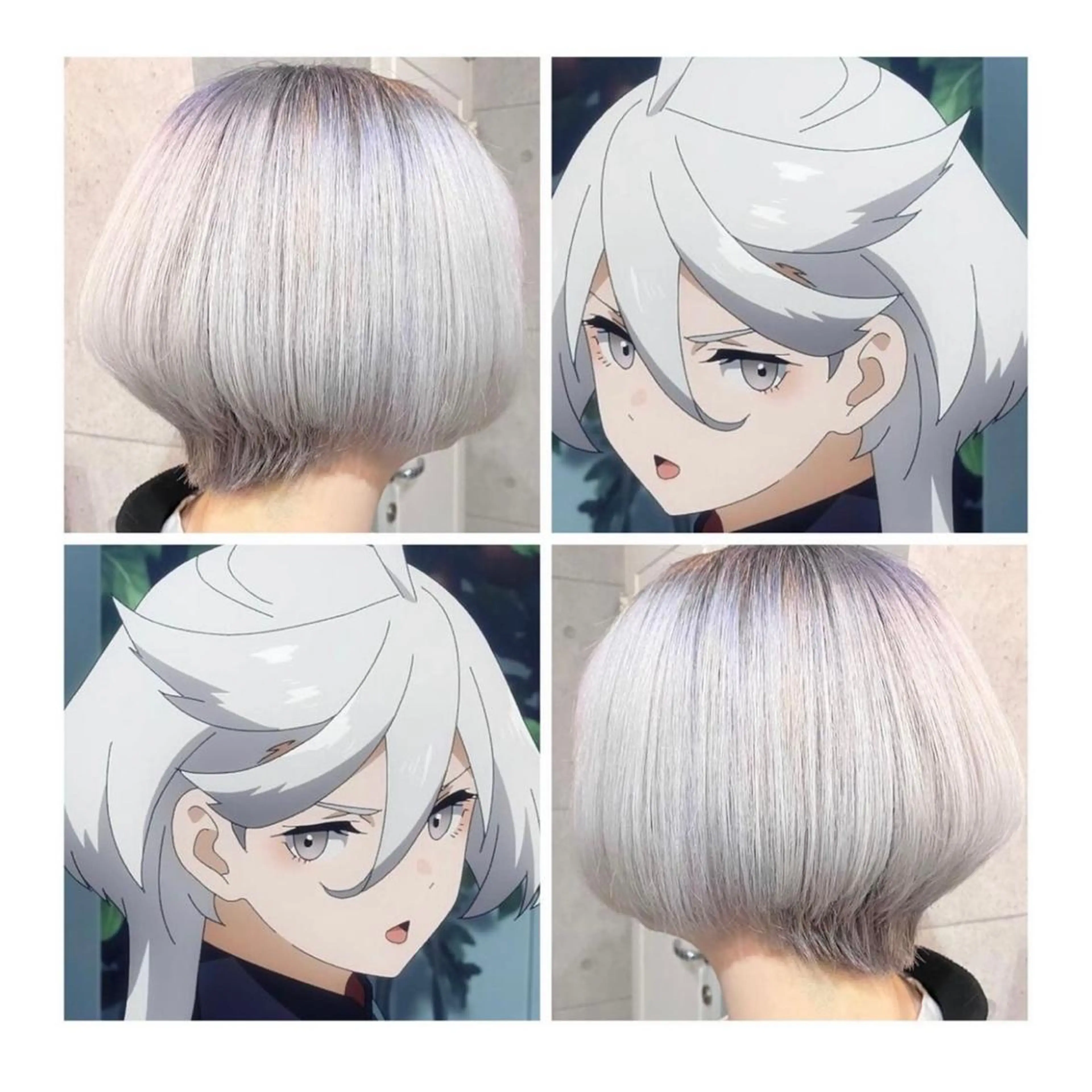 ショート カラー ブリーチ シルバー GARU-ガル-所属・TSUNO🦖 派手髪/オタク美容師のヘアスタイル