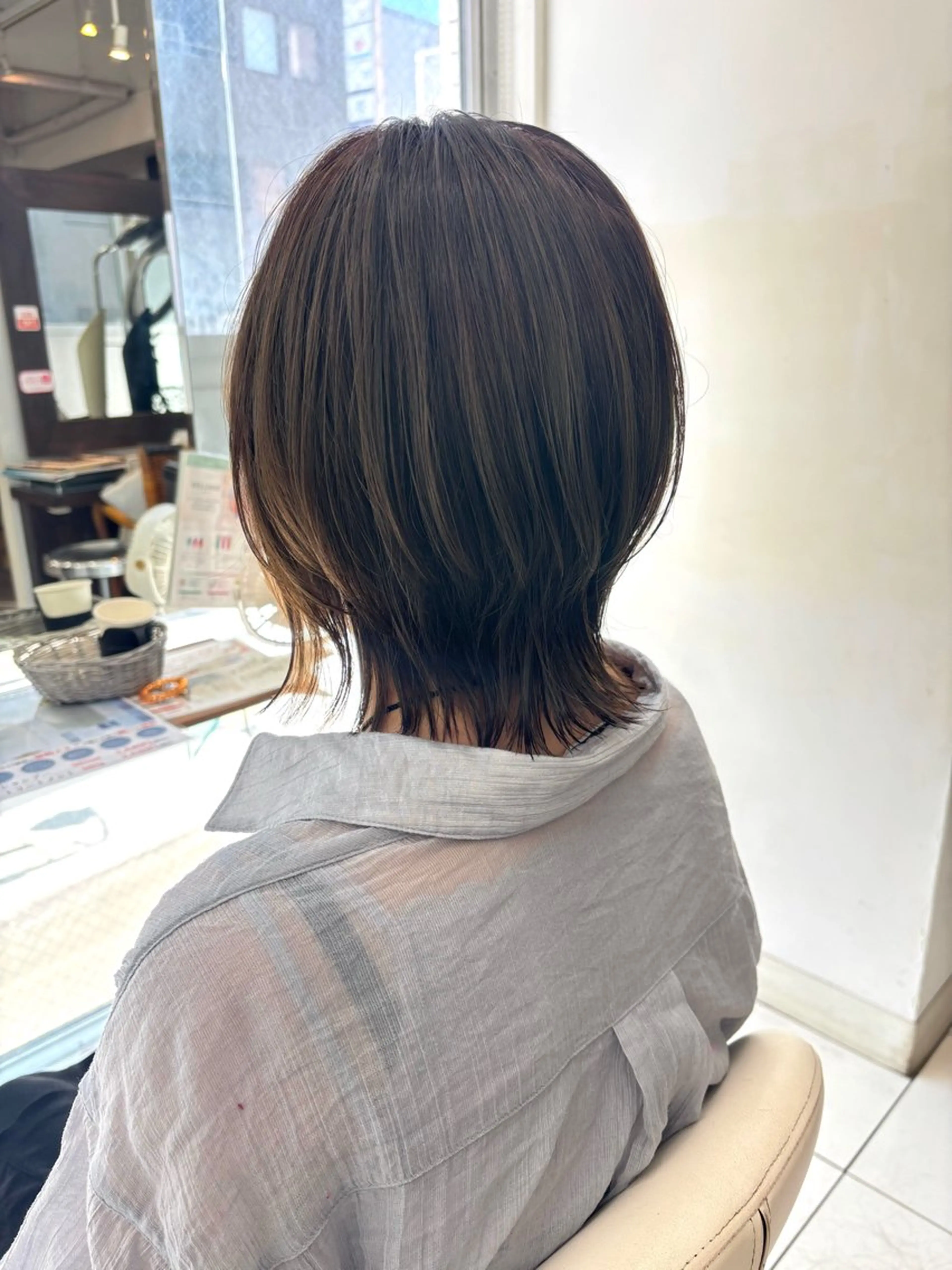 【深みと透明感の絶妙カラー🌿】オリーブ/アッシュ系で自然にトーンダウン✨¥6000の写真