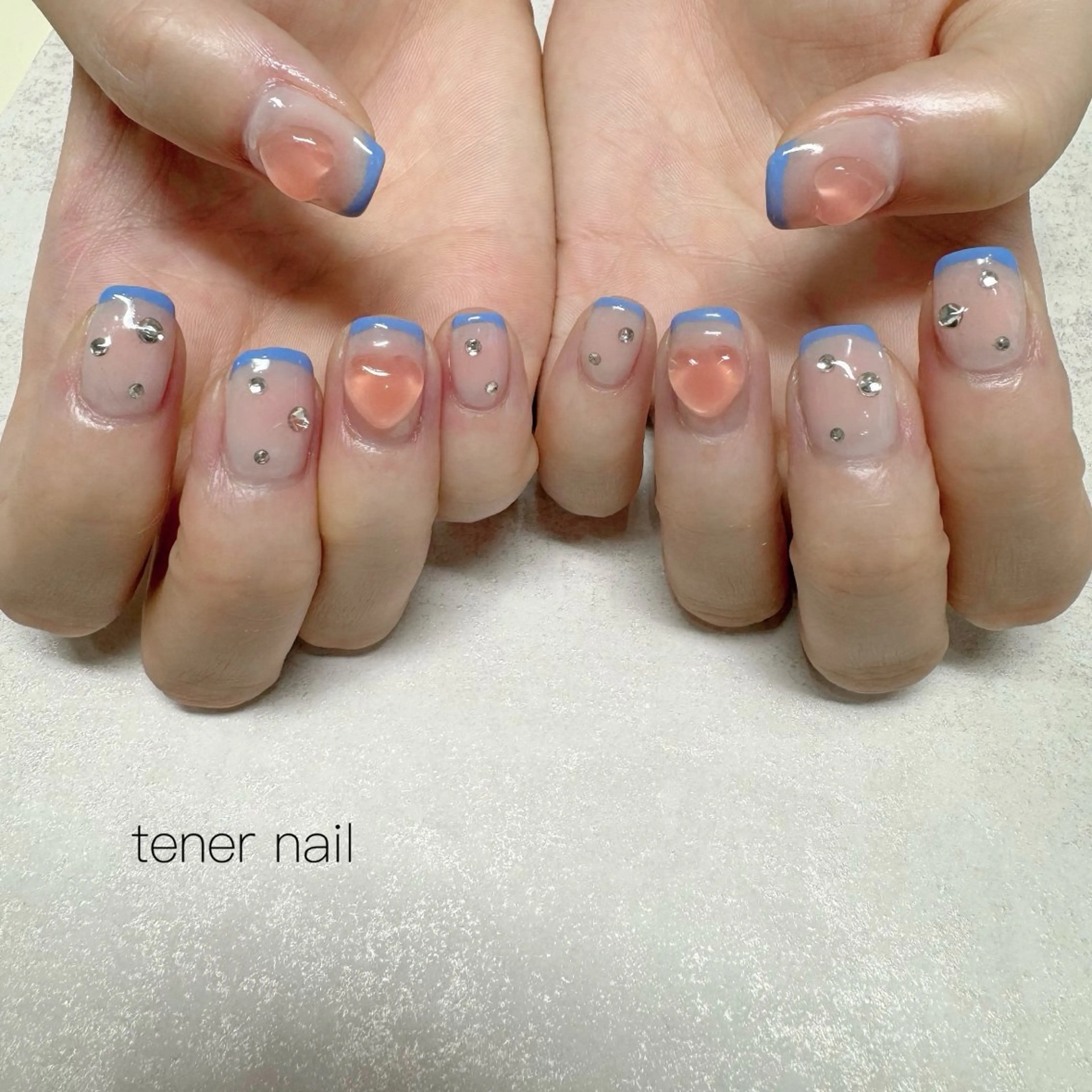 ネイル ハート UVネイル ハンドネイル tener  nail  テネルネイル所属・テネルネイル tener nailのネイルデザイン