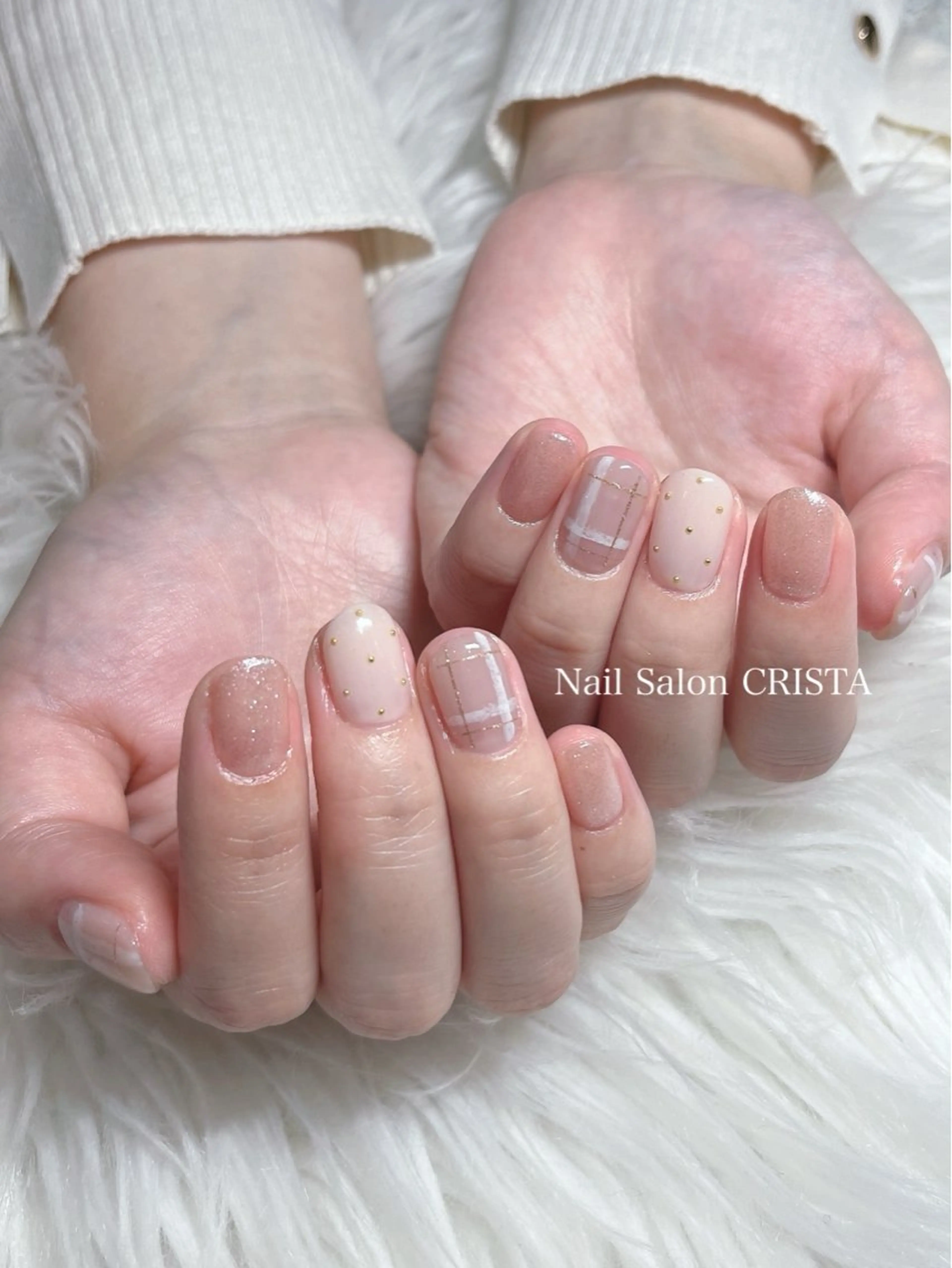 ネイル ガーリー ハンドネイル Nail Salon CRISTA所属・CRISTA 🖤ヒナタのネイルデザイン