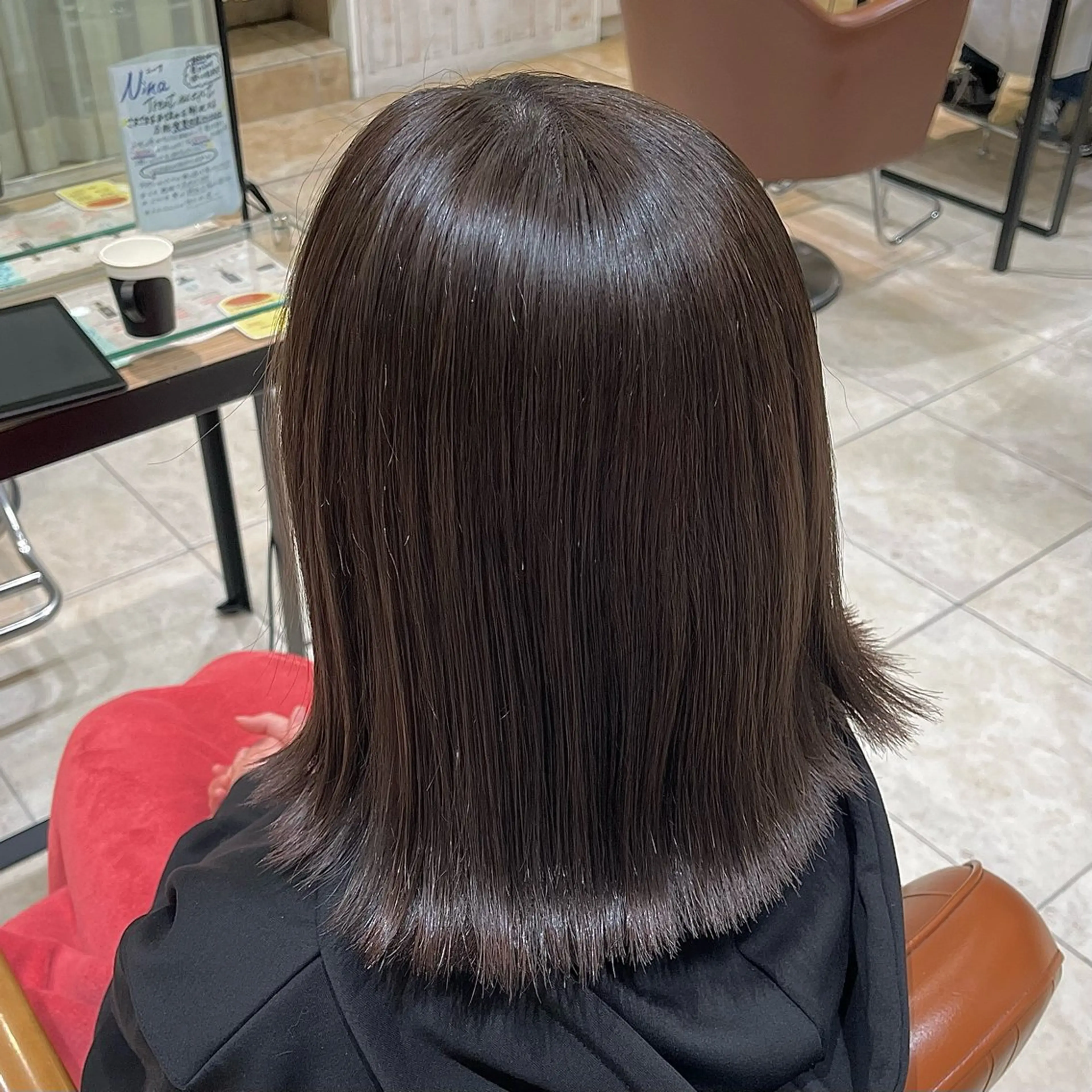 ミディアム カラー 透明感カラー グレージュ YUMEKA🩶 /パーマ🌀のヘアスタイル