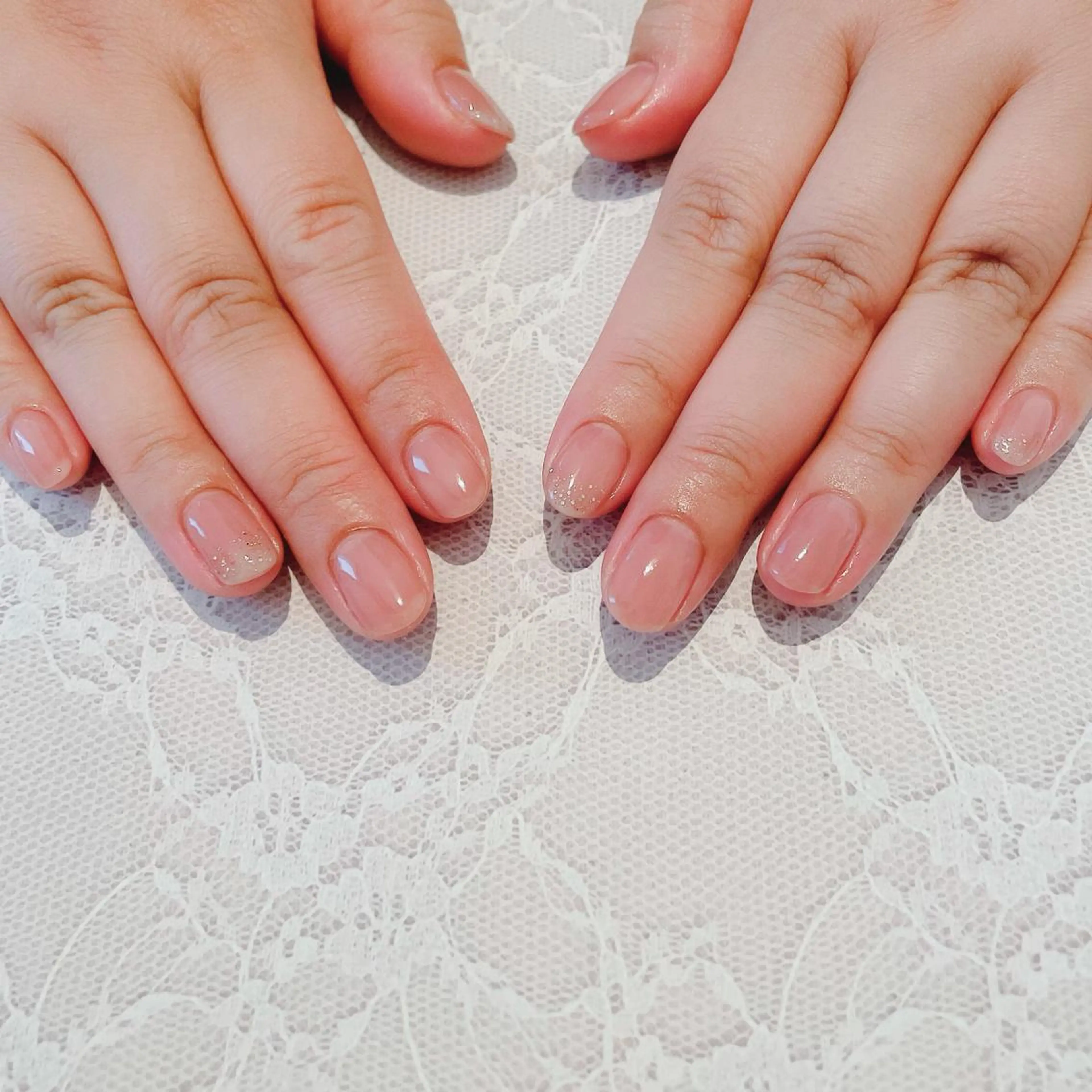 ネイル グラデーション ラメ(グリッター) 春ネイル かんの りなのネイルデザイン