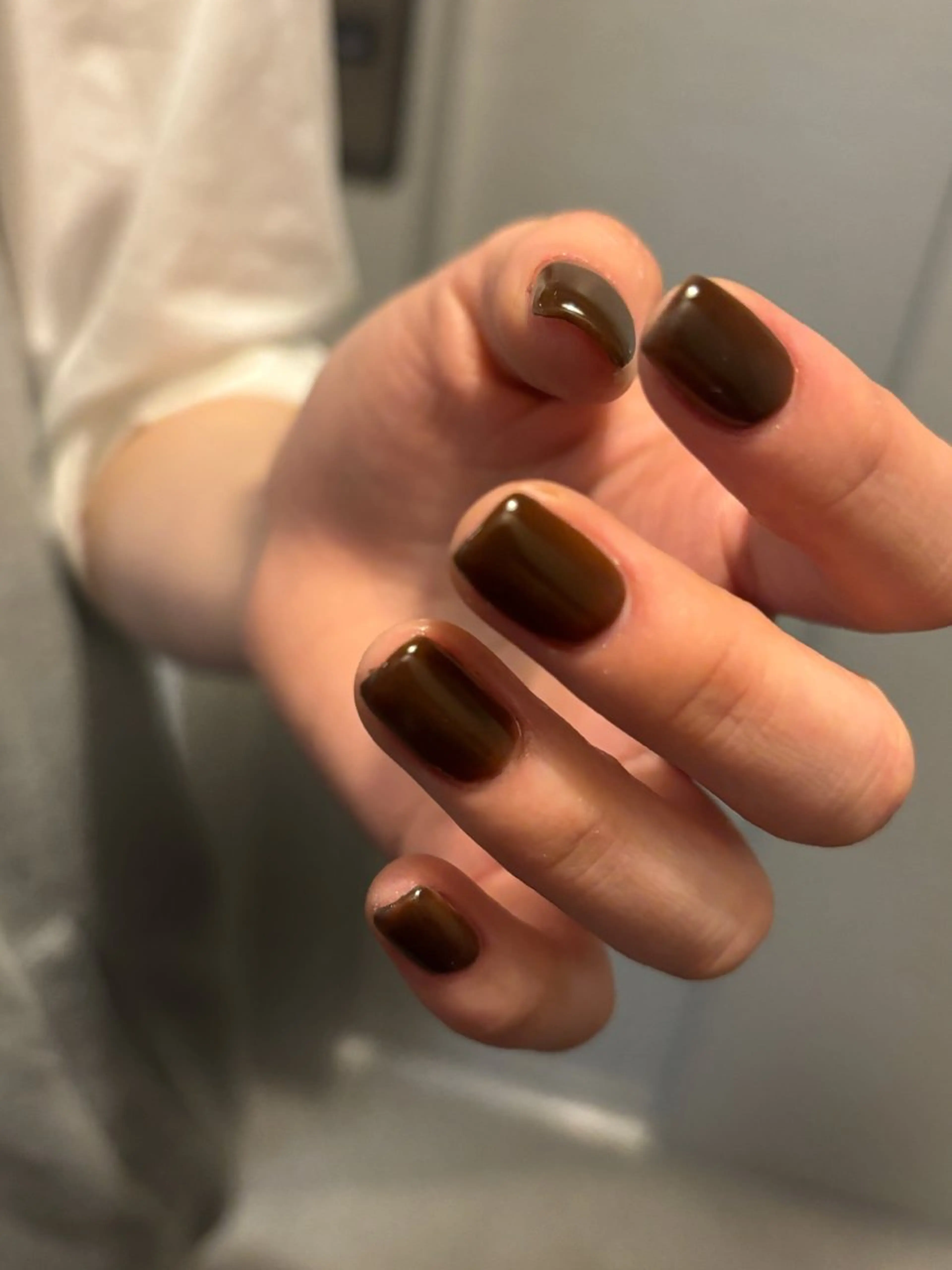 ネイル ブラウン ハンドネイル sister  mohawk所属・chika ／ nailのネイルデザイン