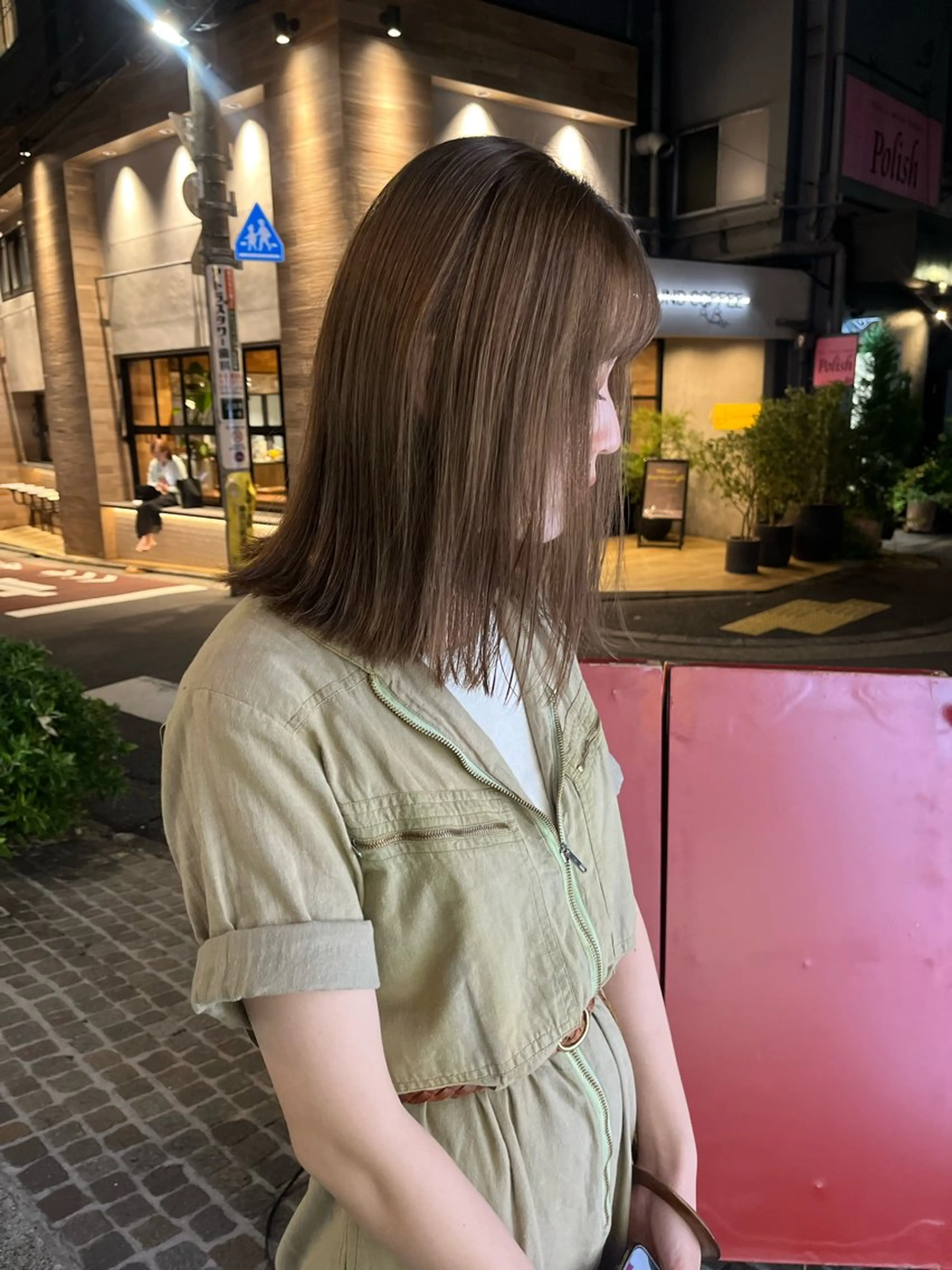 ミディアム カラー 竹内 菜々子のヘアスタイル