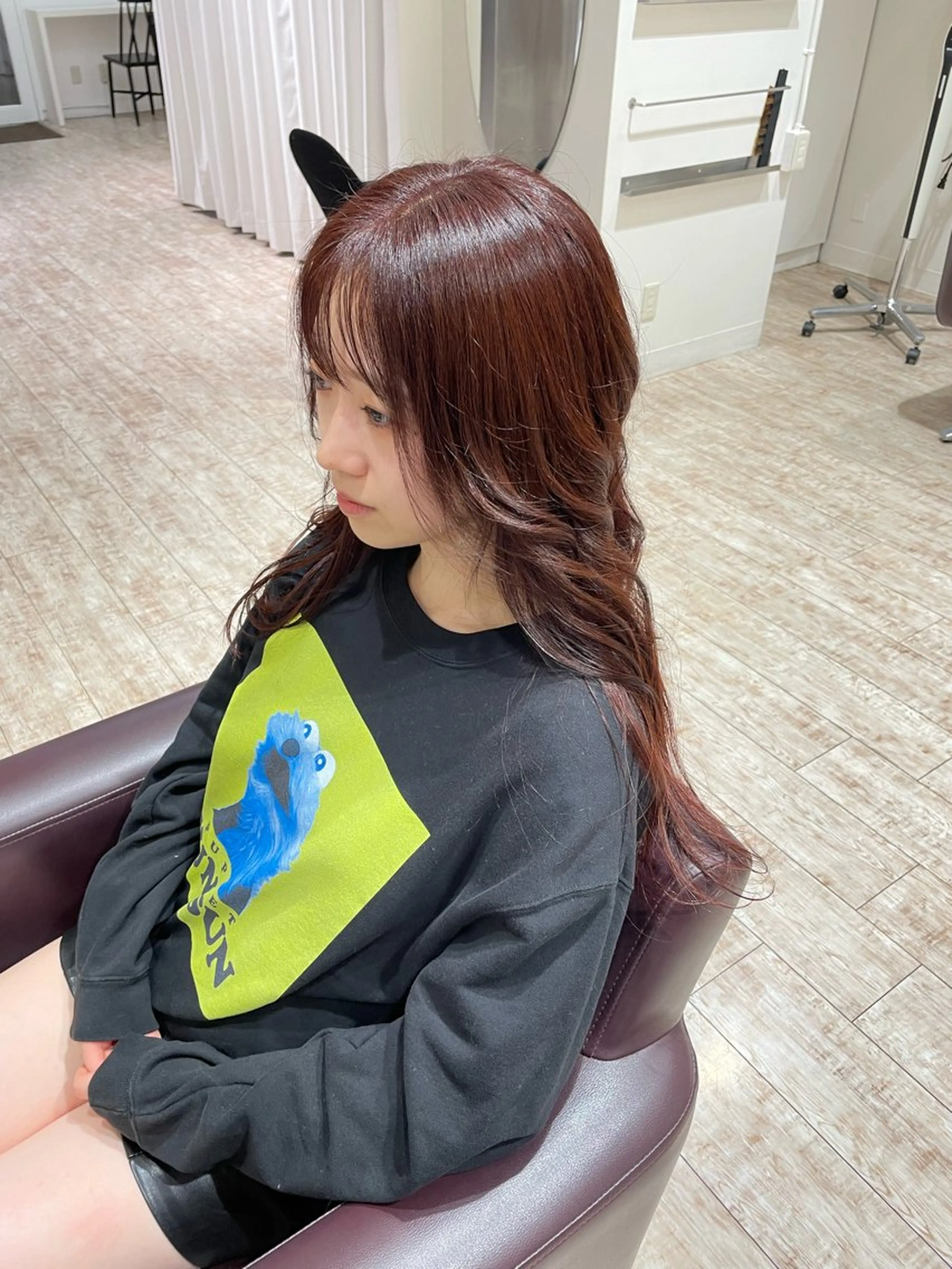 ロング カラー ブラウンカラー オレンジ オレンジブラウン behive  駅前店所属・菊地 桃花のヘアスタイル
