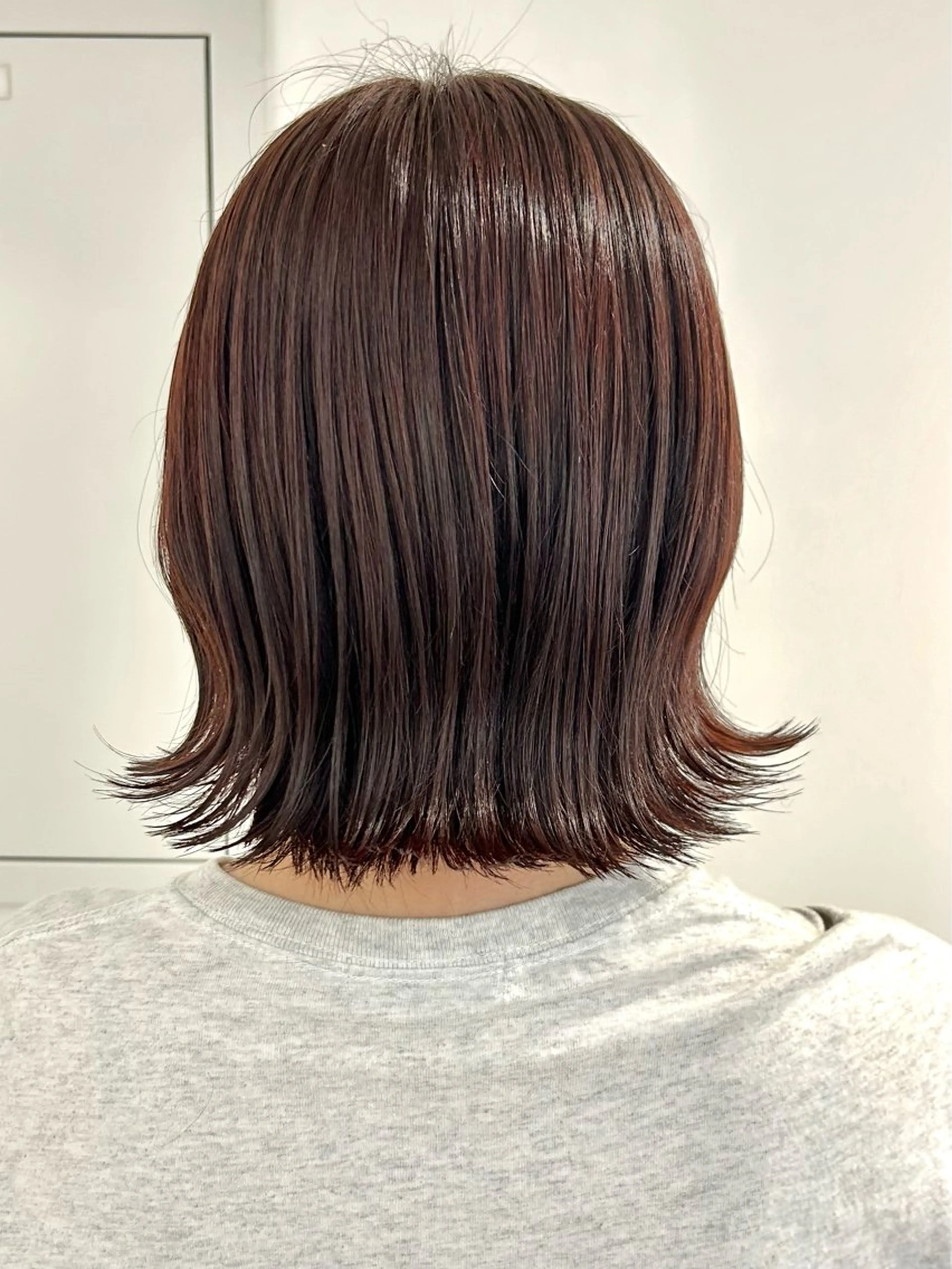 ミディアム ボブ くびれヘア カット トリートメント 結べるくびれボブ/透 明感カラーtaigaのヘアスタイル