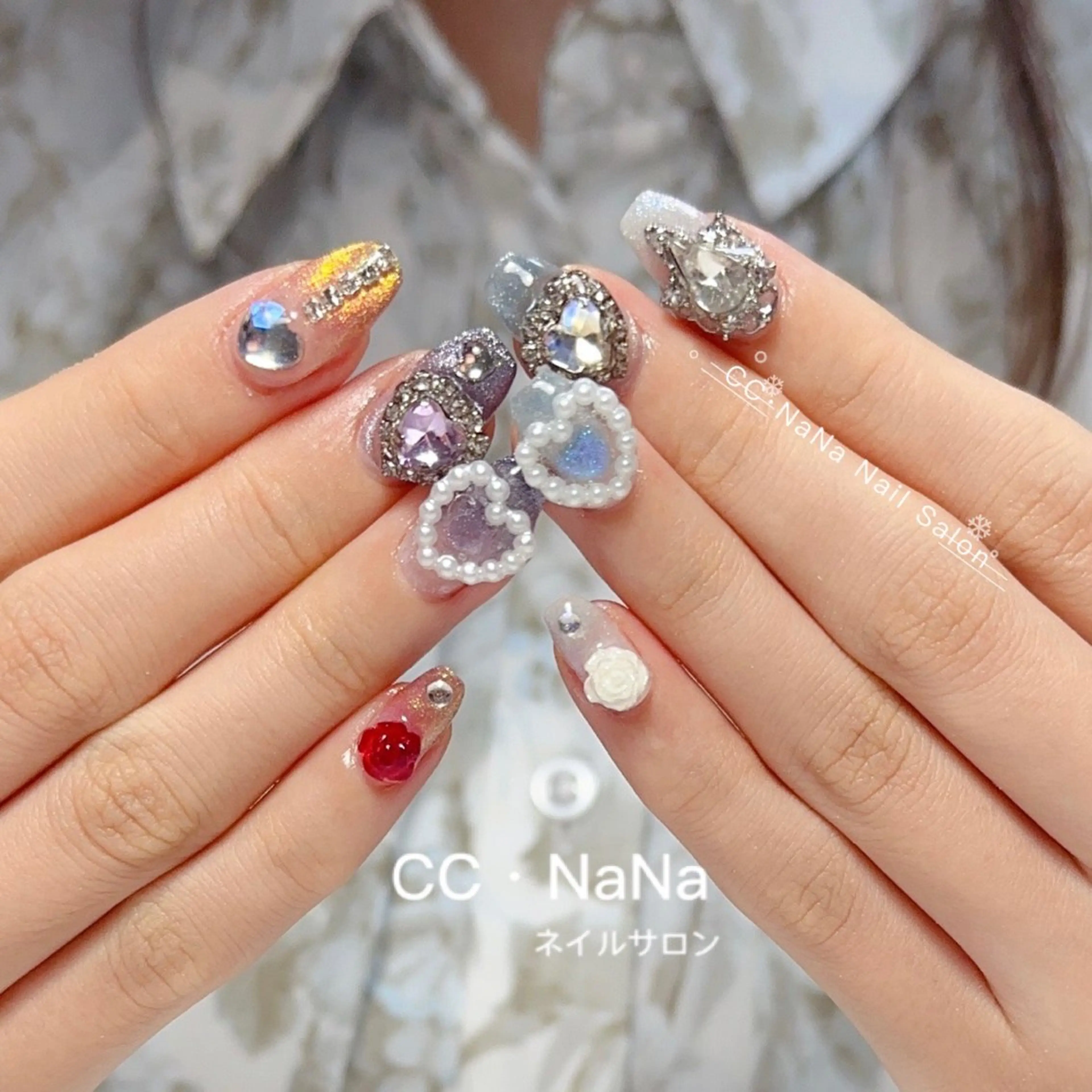 ネイル 持ち込み スカルプネイル ハンドネイル 💎CC・NaNa 韓国風ネイル🌙のネイルデザイン