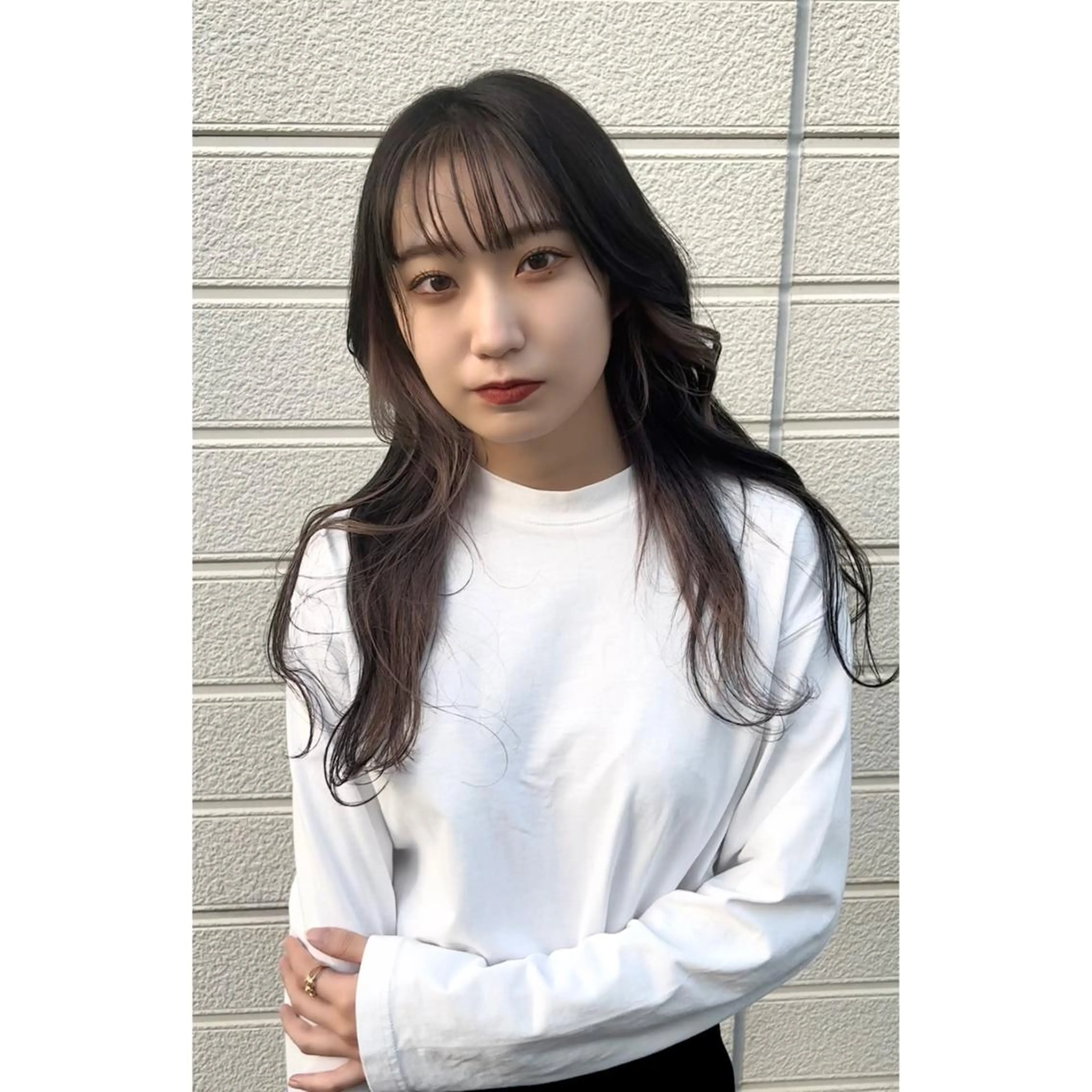 ロング ヘアカラー トリートメント ハイトーン/ ダブルカラー/透明感のヘアスタイル