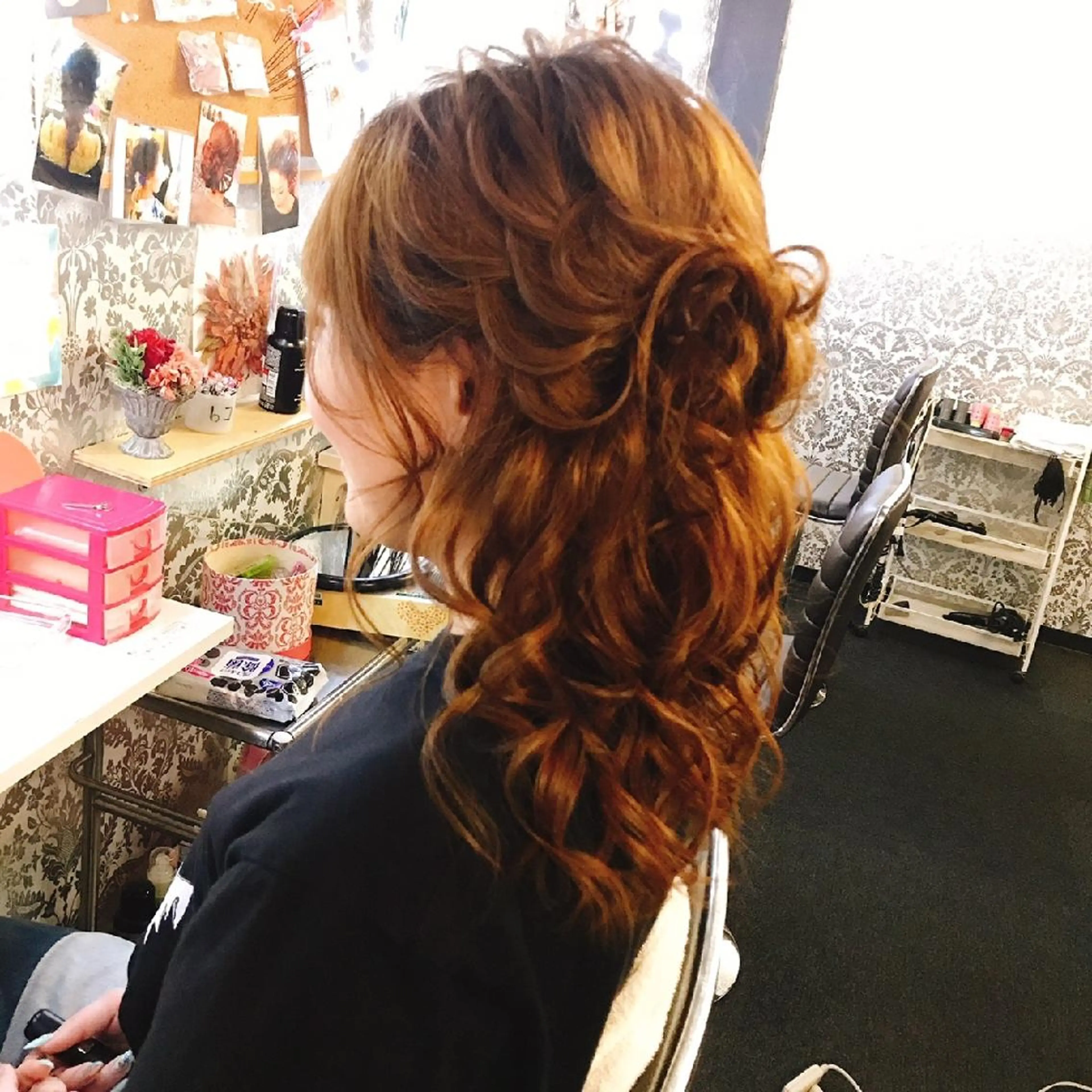 セミロング ヘアアレンジ ハーフアップ 結婚式・ブライダル 浴衣 Rarely  beautyのヘアスタイル