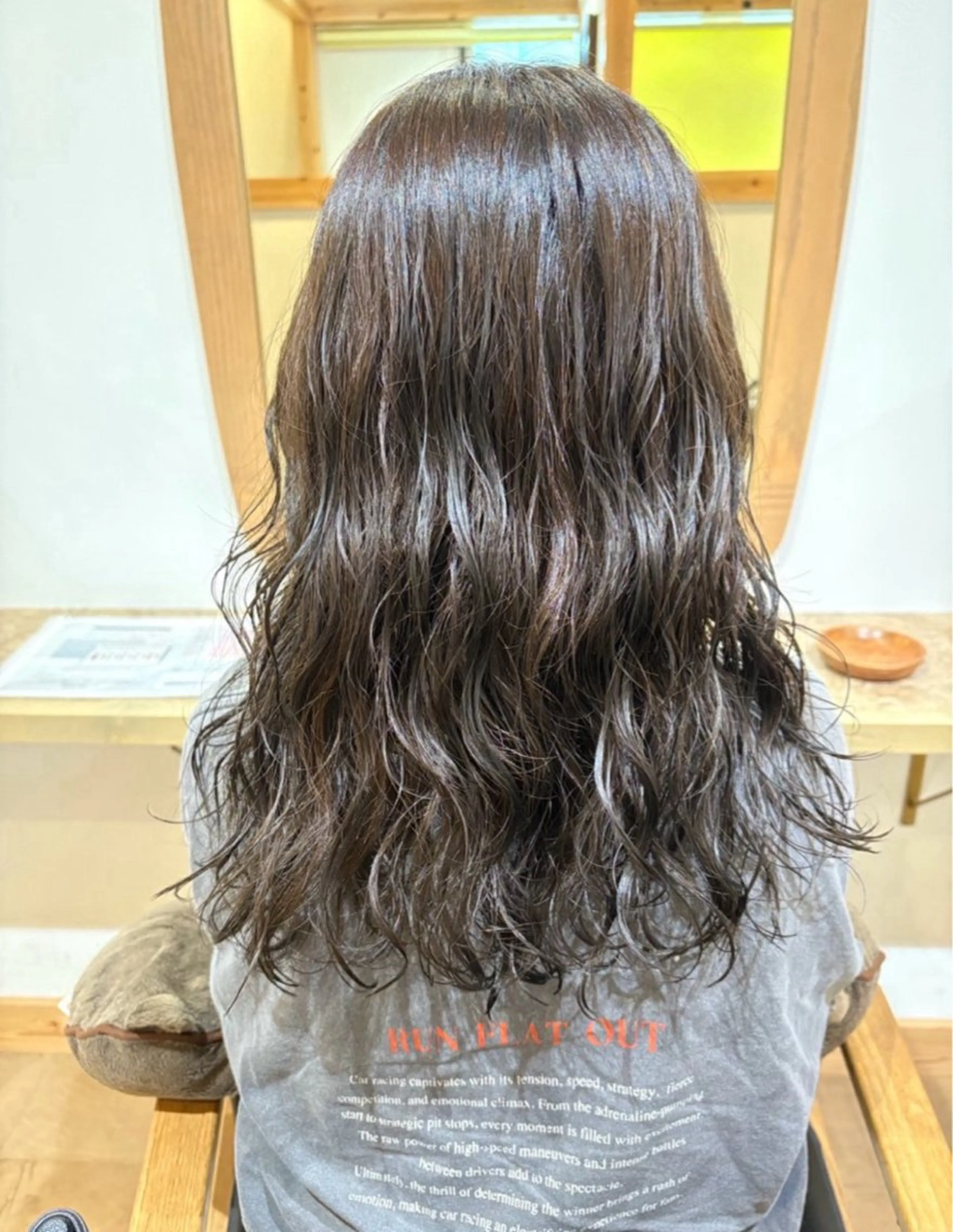 セミロング カット パーマ トリートメント 山口里莉 /パーマモデル募集のヘアスタイル