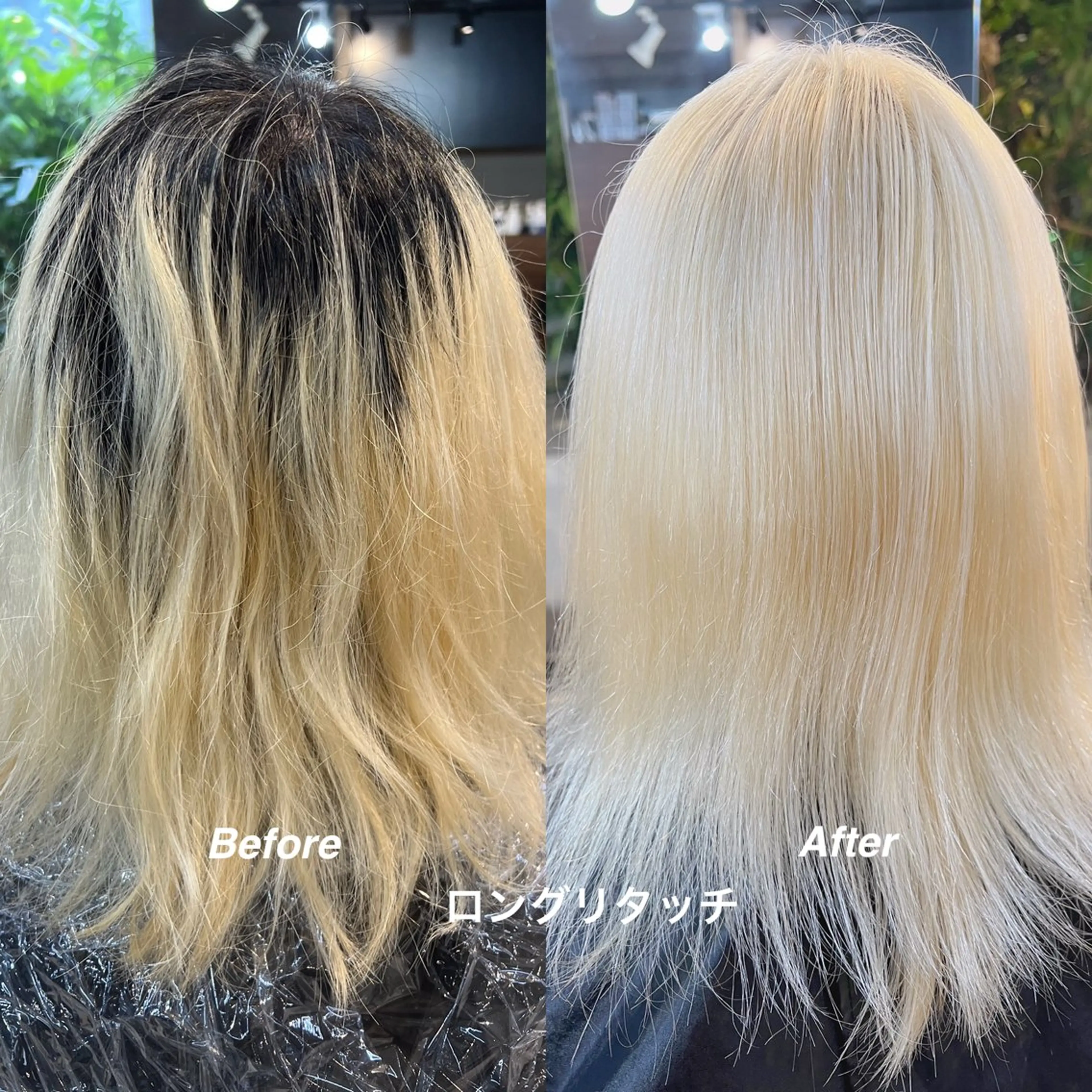 ミディアム カラー ブリーチ ブロンド daiki 原宿のヘアスタイル