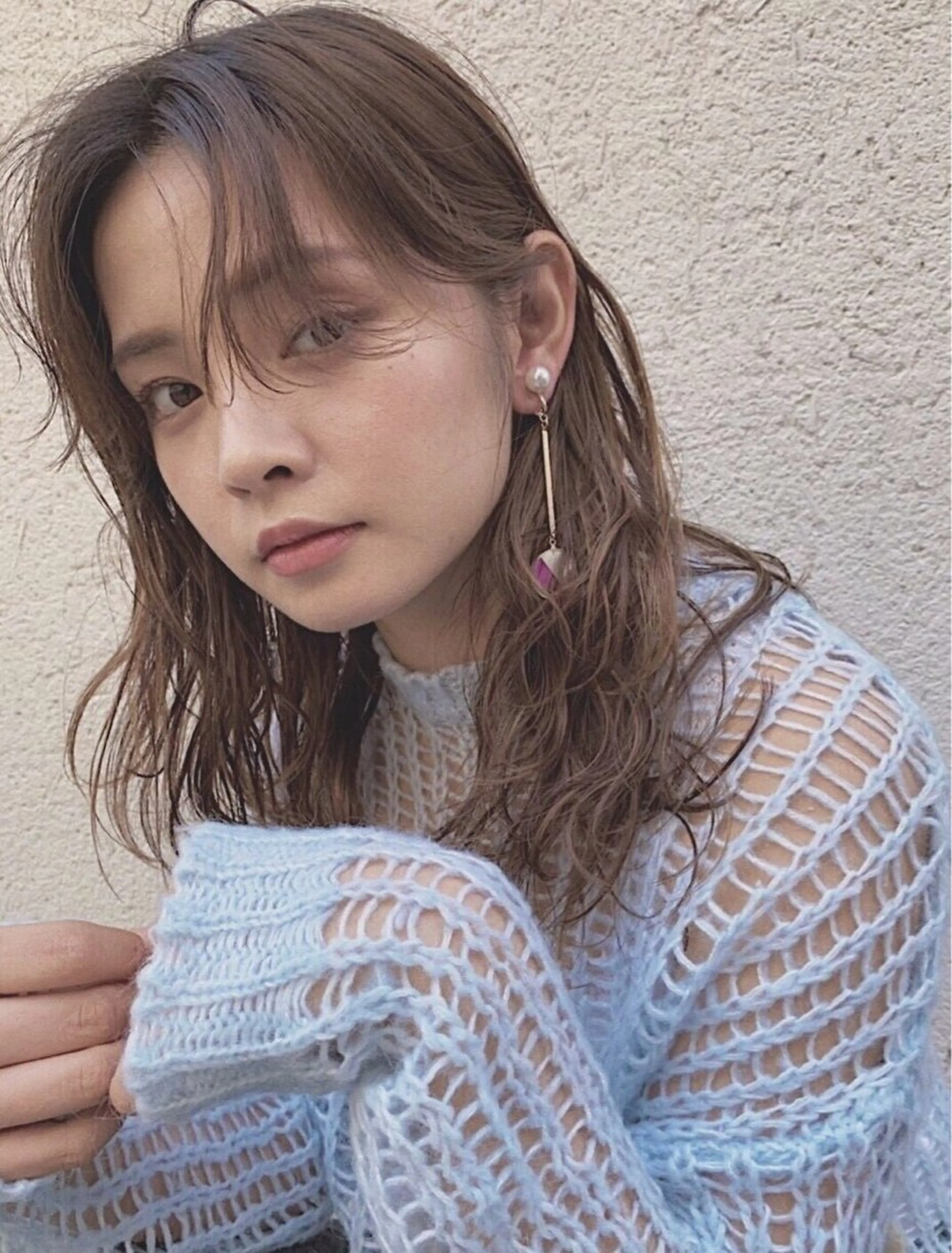 ロング パーマ ボブ 韓国風ヘア デジタルパーマ コテ巻き風パーマ 藤澤　知彌のヘアスタイル