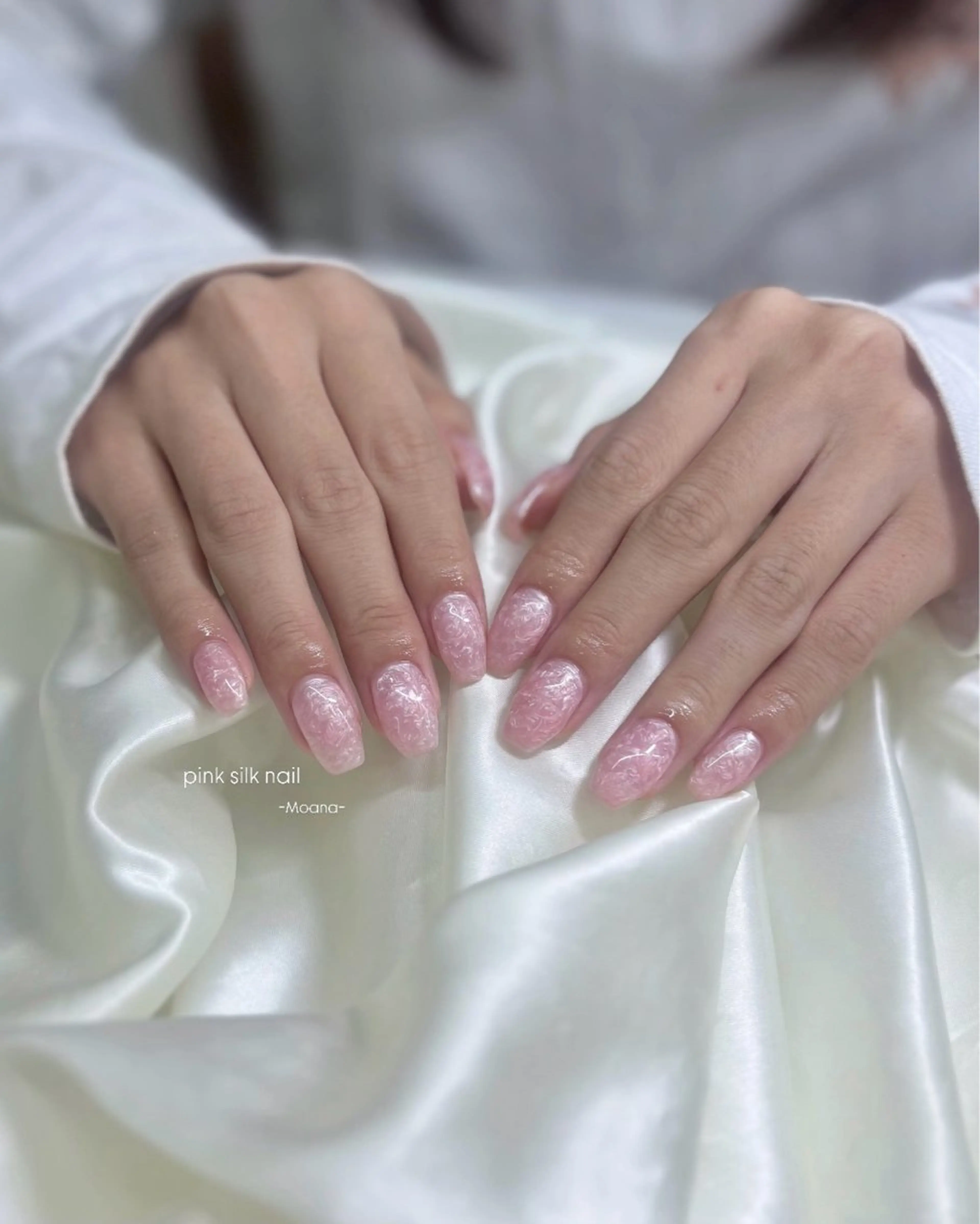 ネイル ニュアンスネイル オフィスネイル ワンカラーネイル ピンク スクエアネイル ハンドネイル Moana nail Hiyoriのネイルデザイン