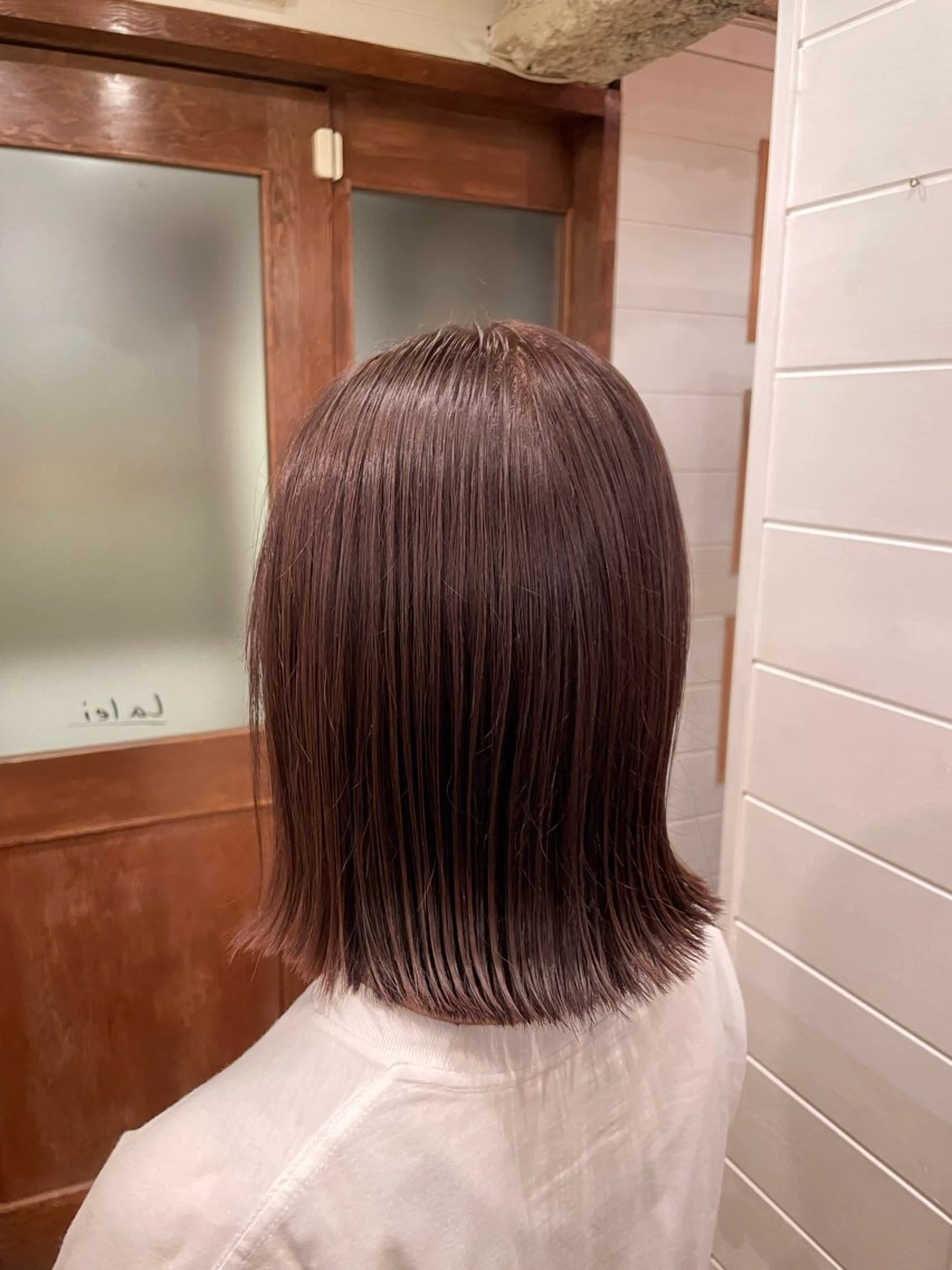 ミディアム ボブ/縮毛矯正/レイ ヤー♡Natsukiのヘアスタイル