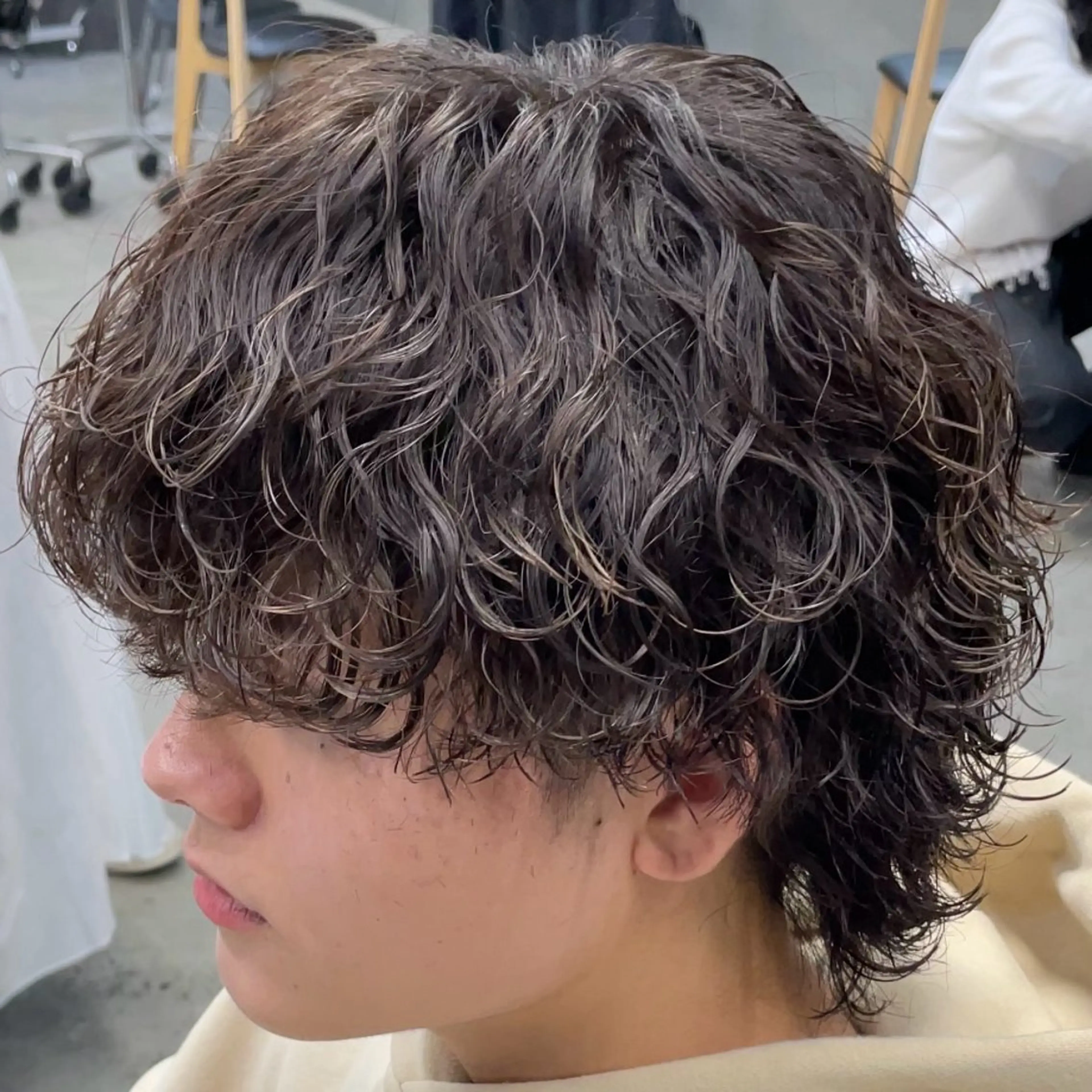 ミディアム パーマ ヘアアレンジ メンズ カット パーマ fifth Tokyo所属・fifth 石川 凪のヘアスタイル