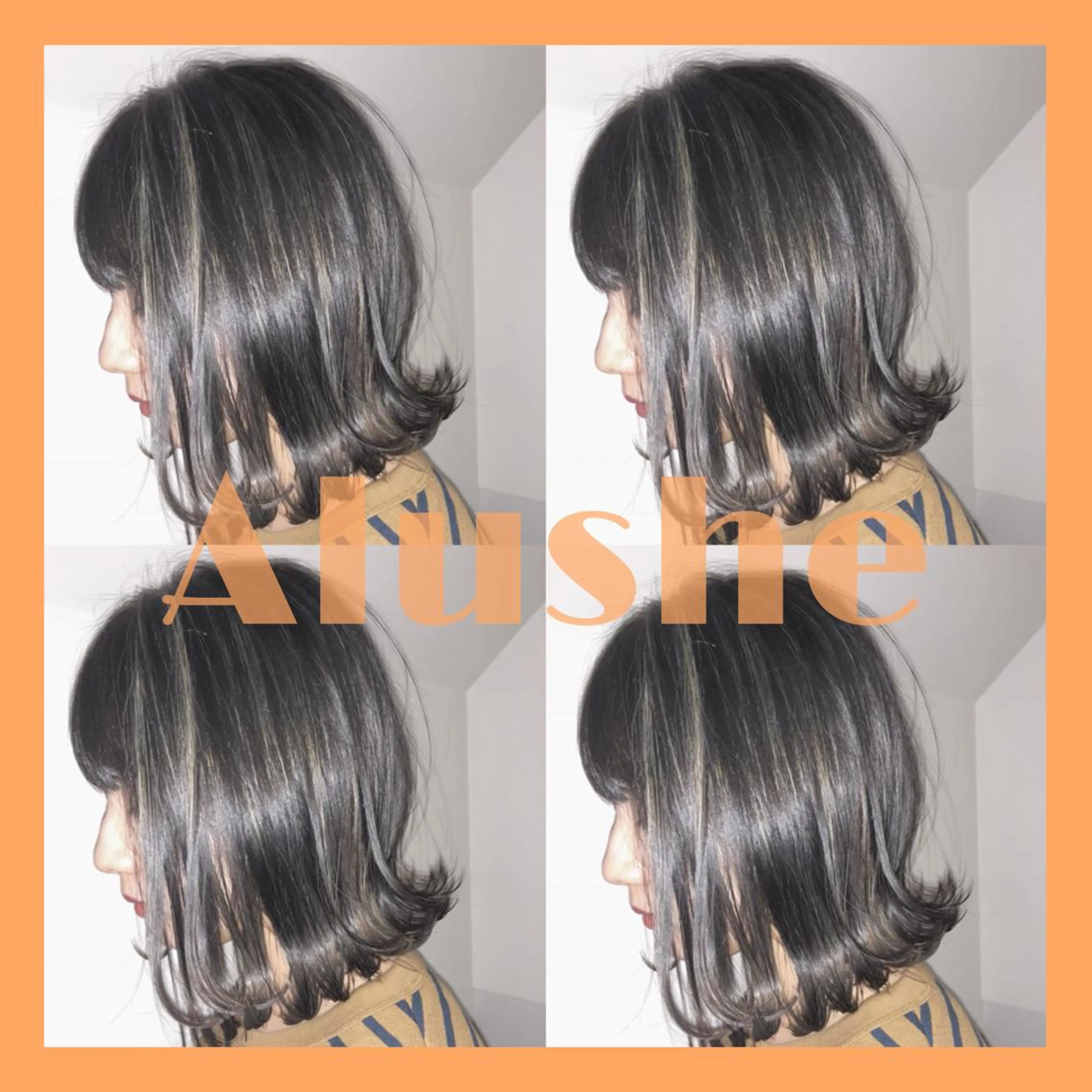 ミディアム カラー ヘアアレンジ カット ヘアカラー トリートメント 🦋韓国ヘア 坂本 菜摘🦋のヘアスタイル