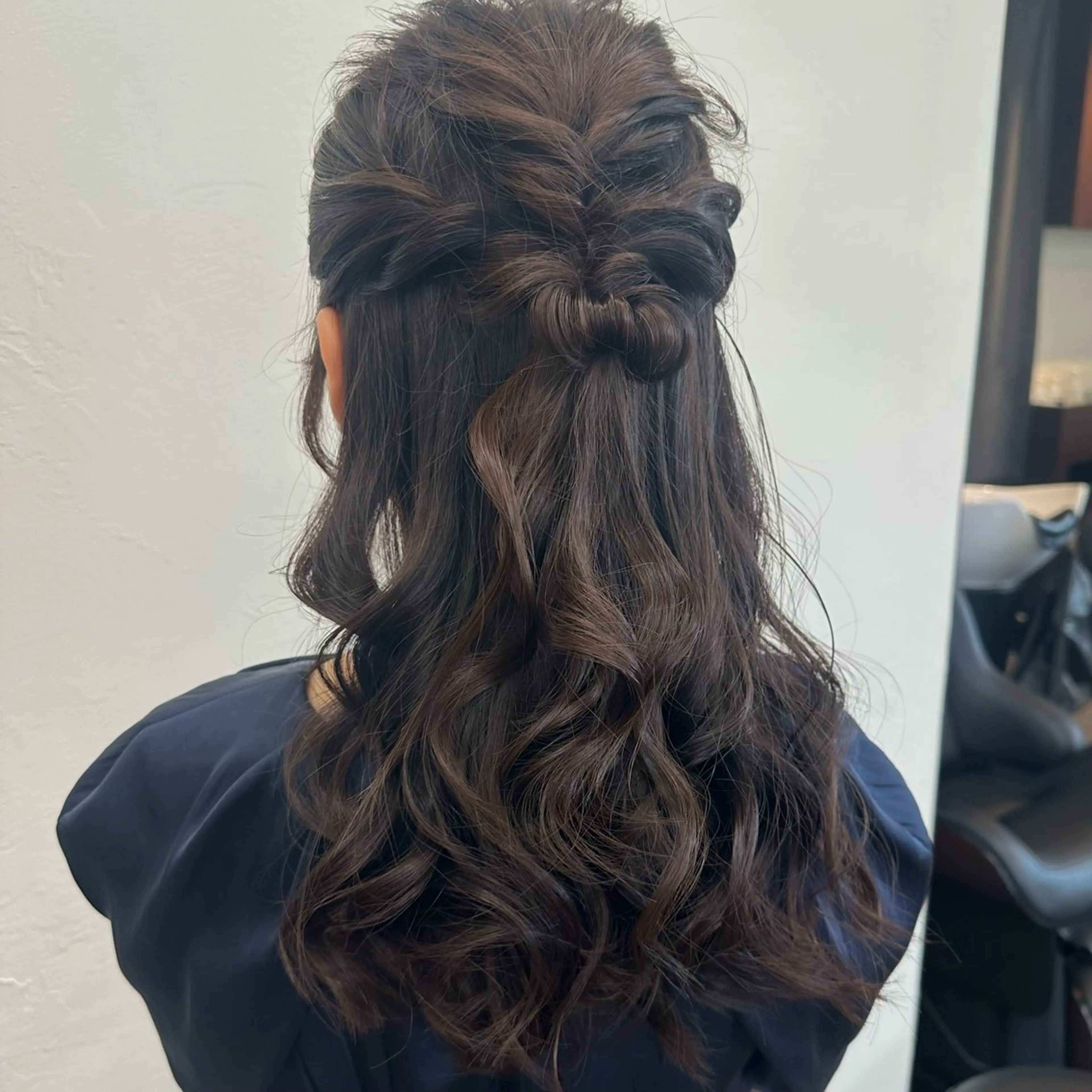 ミディアム カラー パーマ ヘアアレンジ メンズ キッズ ヘアセット 顔周りcut/ 艶ワンカラー♥ちさきのヘアスタイル